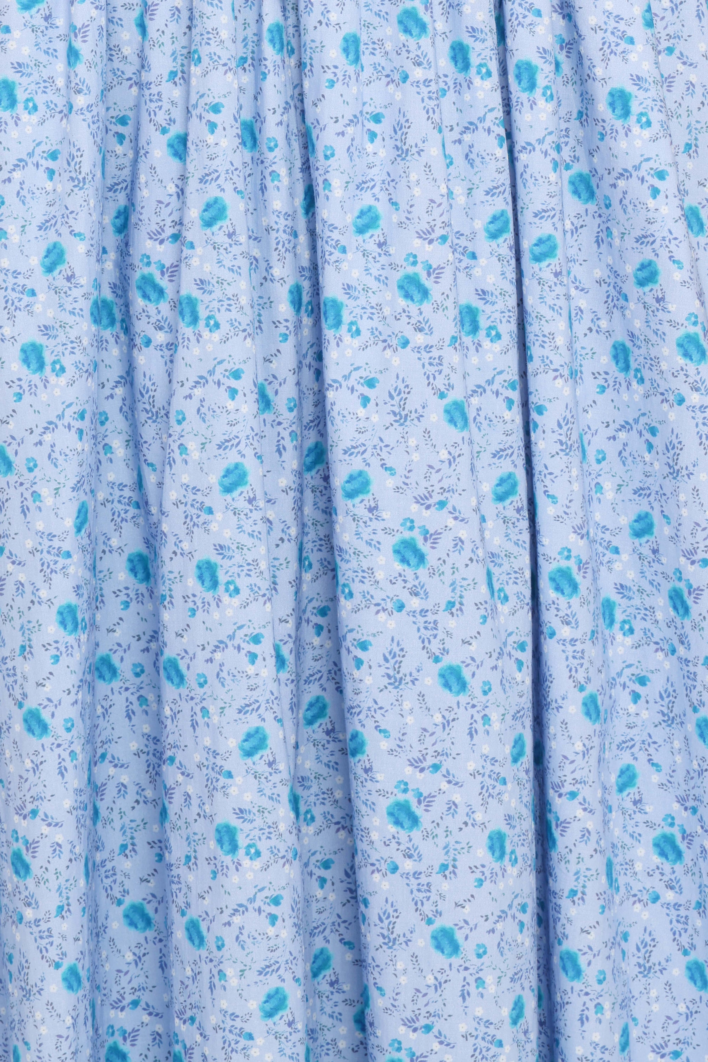 Petal and Pup USA DRESSES Marlena Midi Dress - Blue Floral