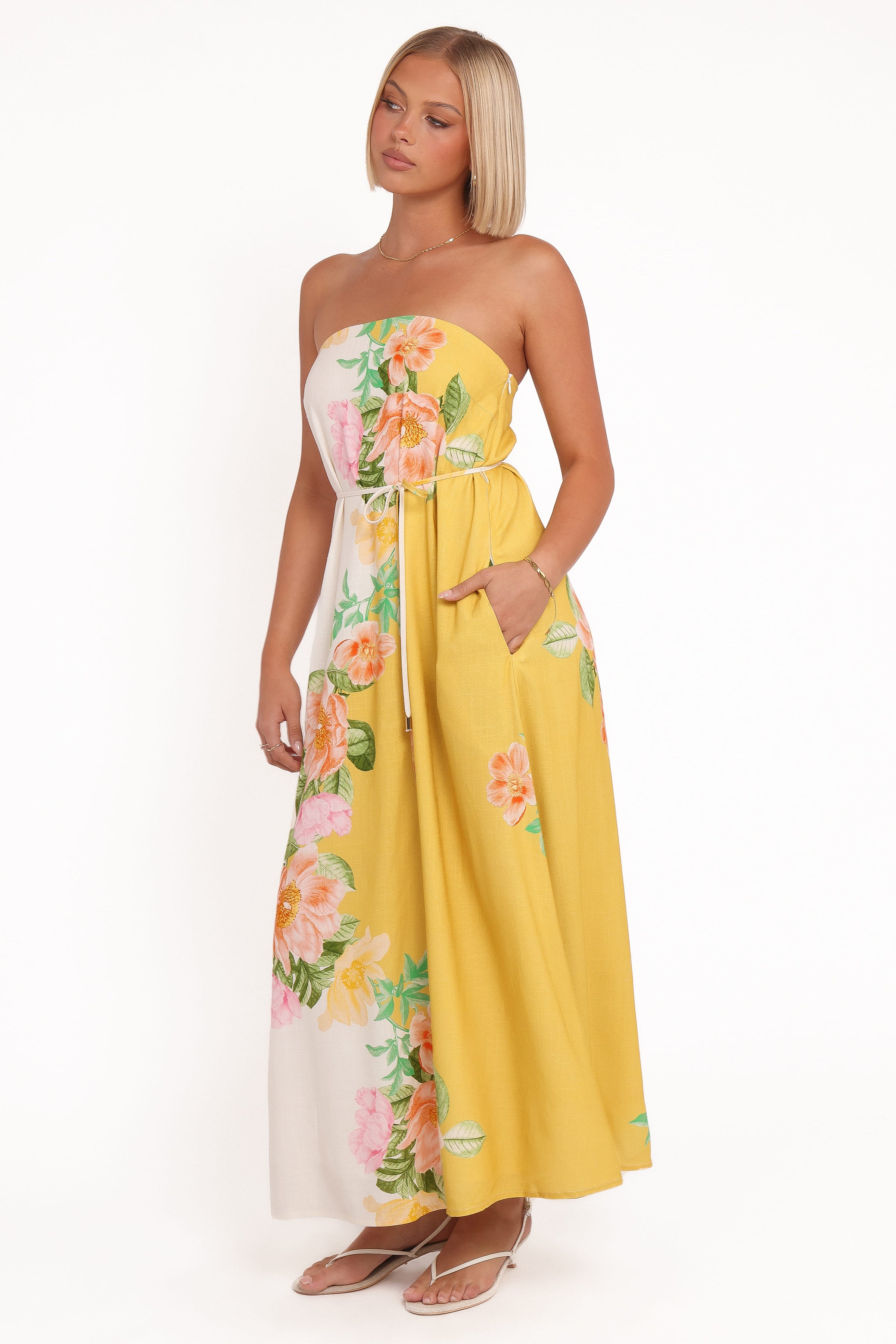 Petal and Pup USA DRESSES Marlia Maxi Dress - Yellow Poppy