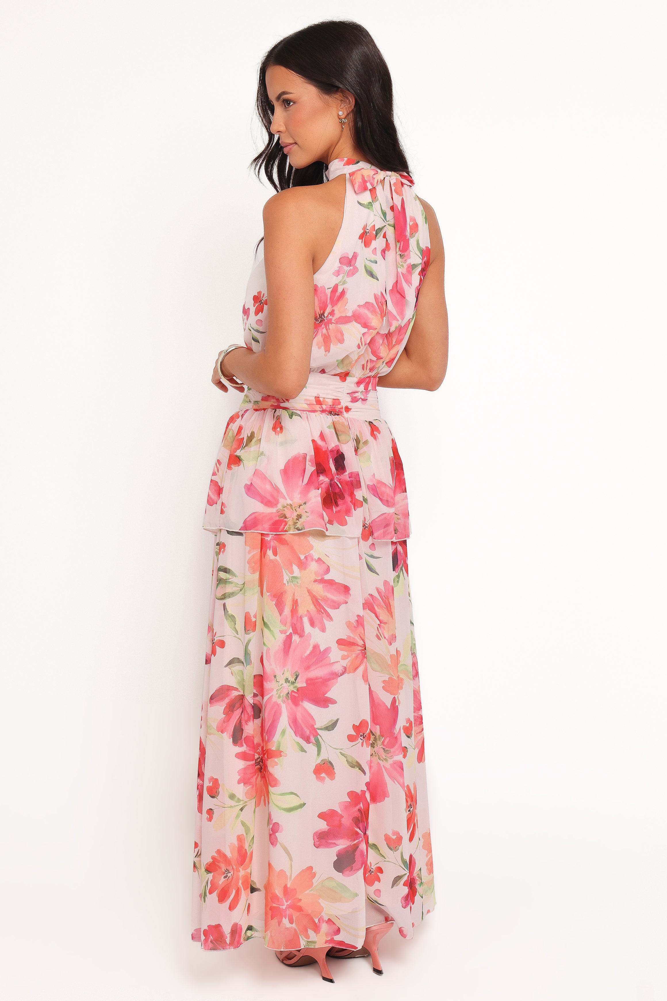 Petal and Pup USA DRESSES Martha Maxi Dress - Orange Floral
