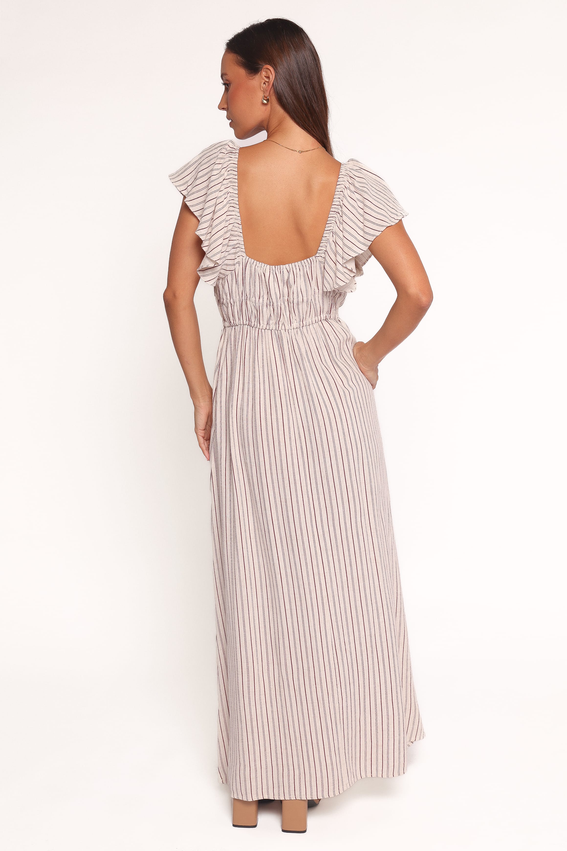 Petal and Pup USA DRESSES Martin Maxi Dress - Cherry Red Stripe
