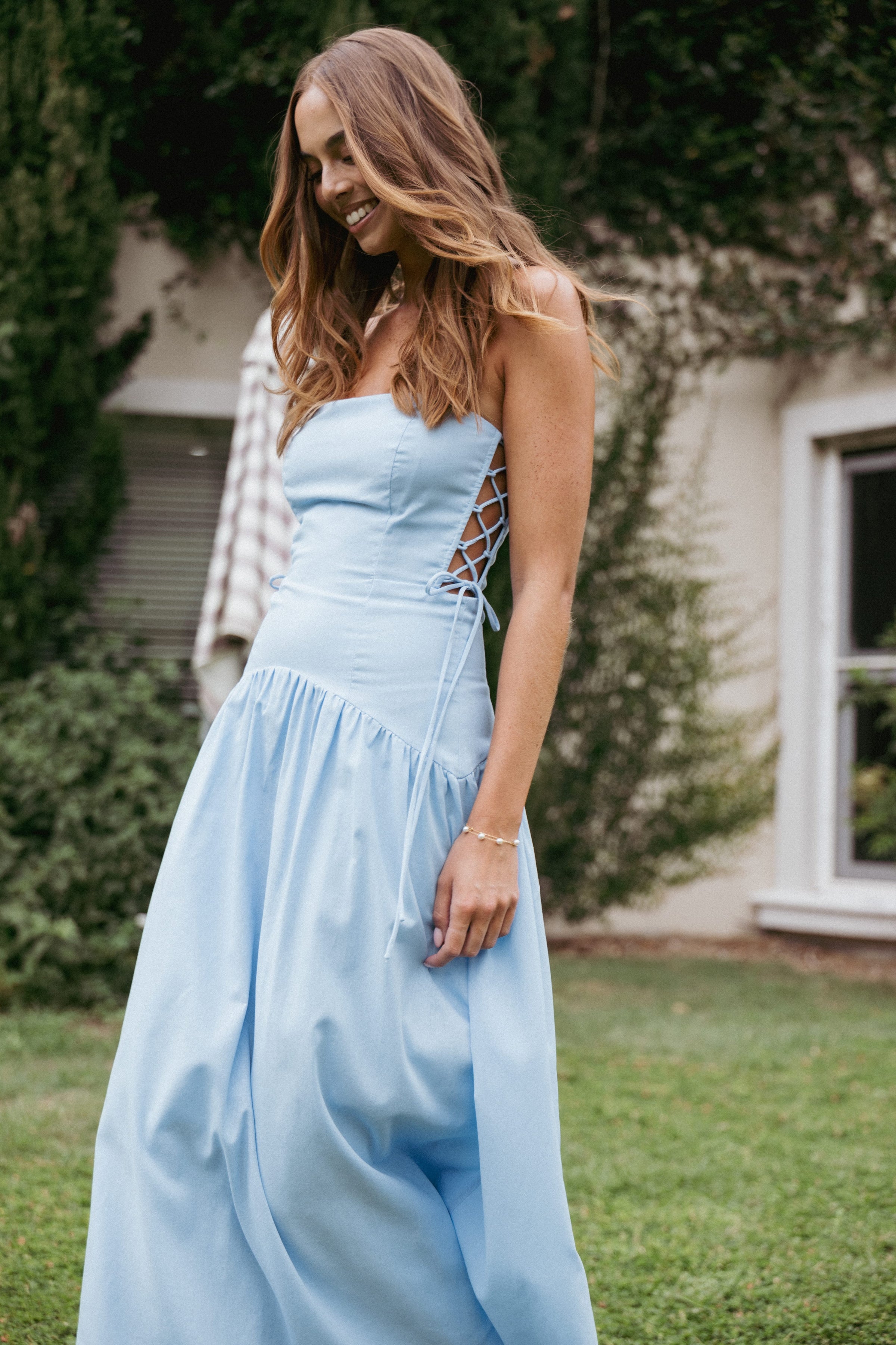 Petal and Pup USA DRESSES Maude Maxi Dress - Blue (Hold for Rack)