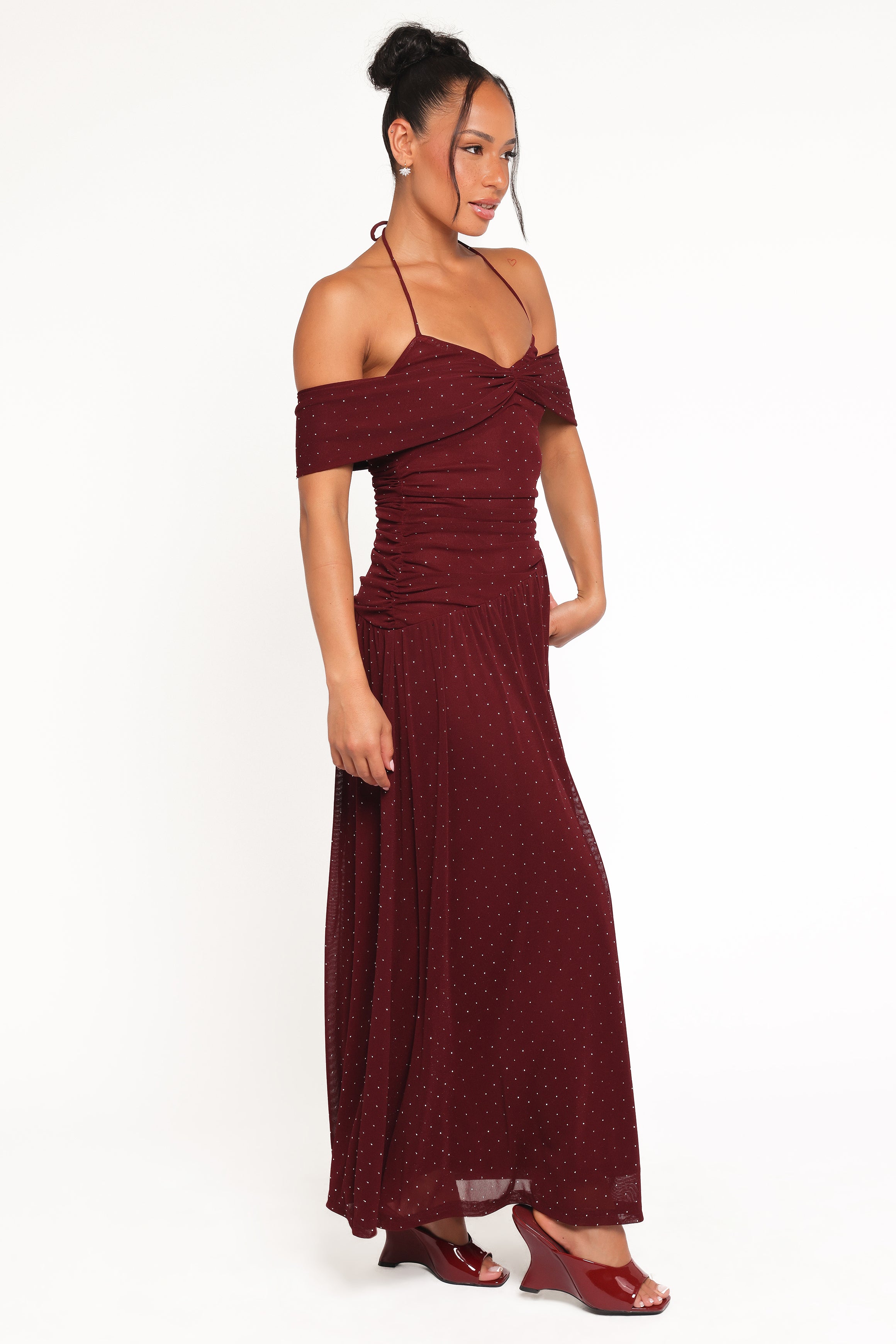 Petal and Pup USA DRESSES Mayven Maxi Dress - Burgundy