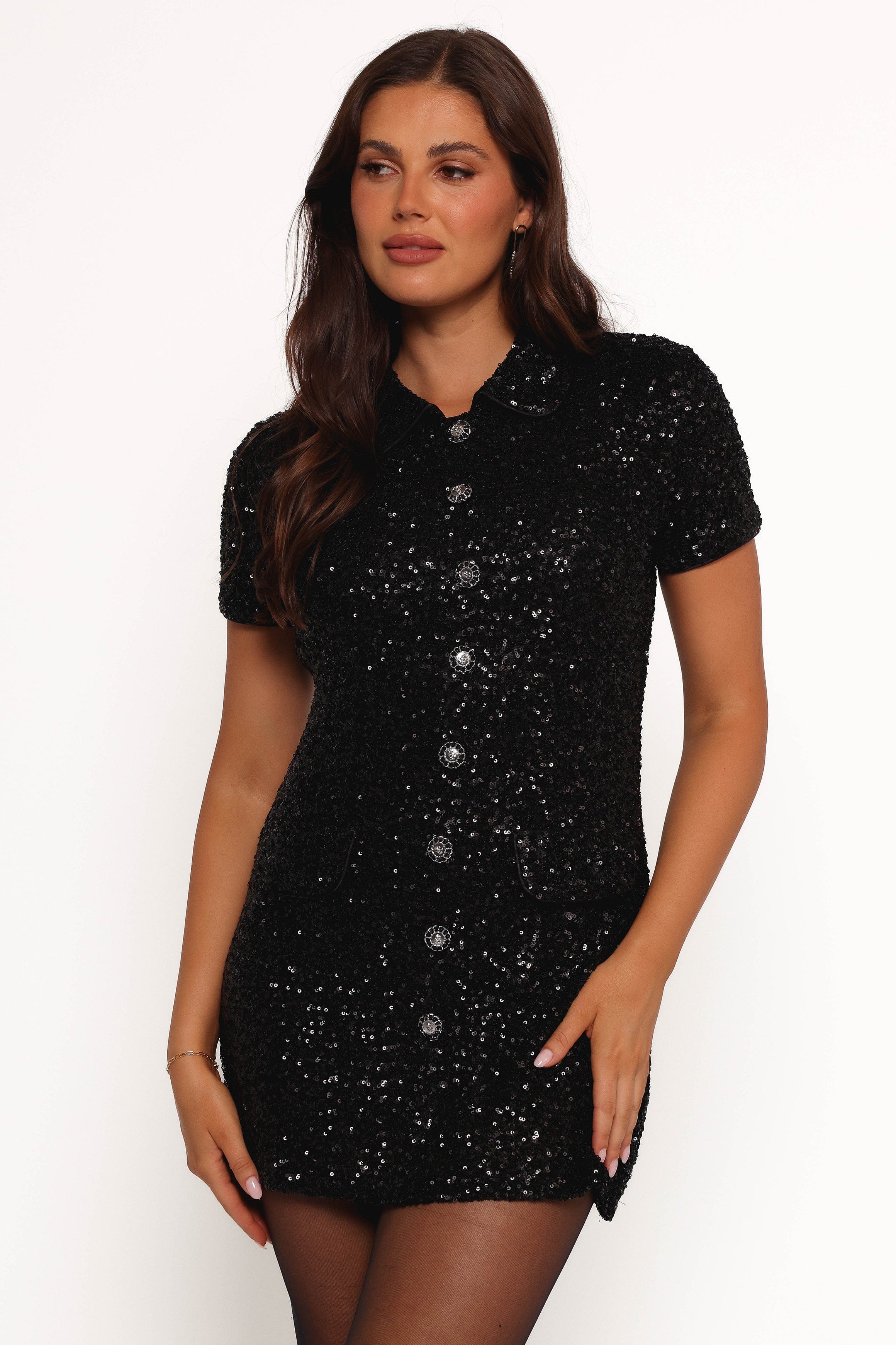 Petal and Pup USA DRESSES McKenzie Mini Dress - Black