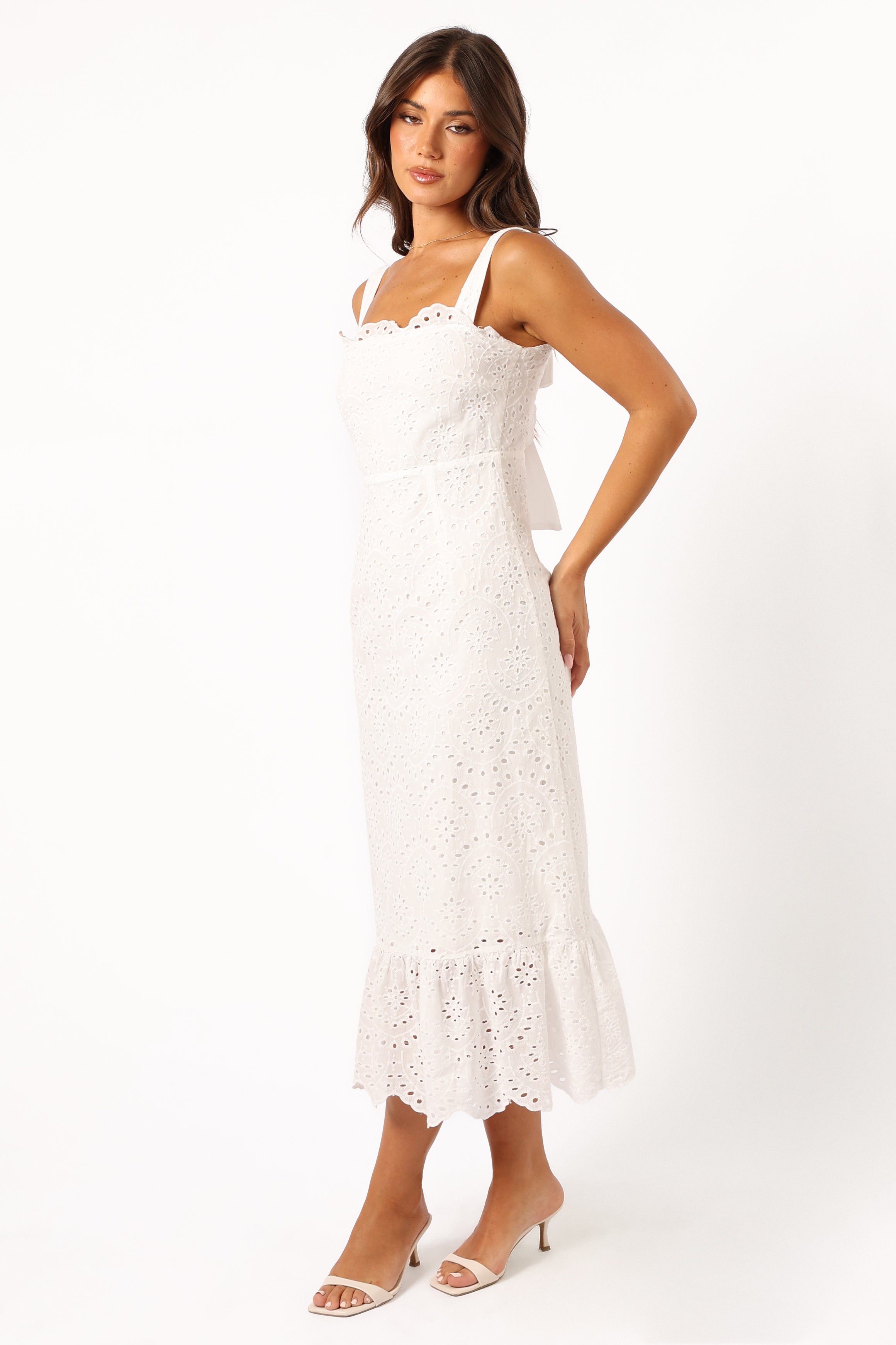 Petal and Pup USA DRESSES Meadow Lace Midi Dress - Ivory
