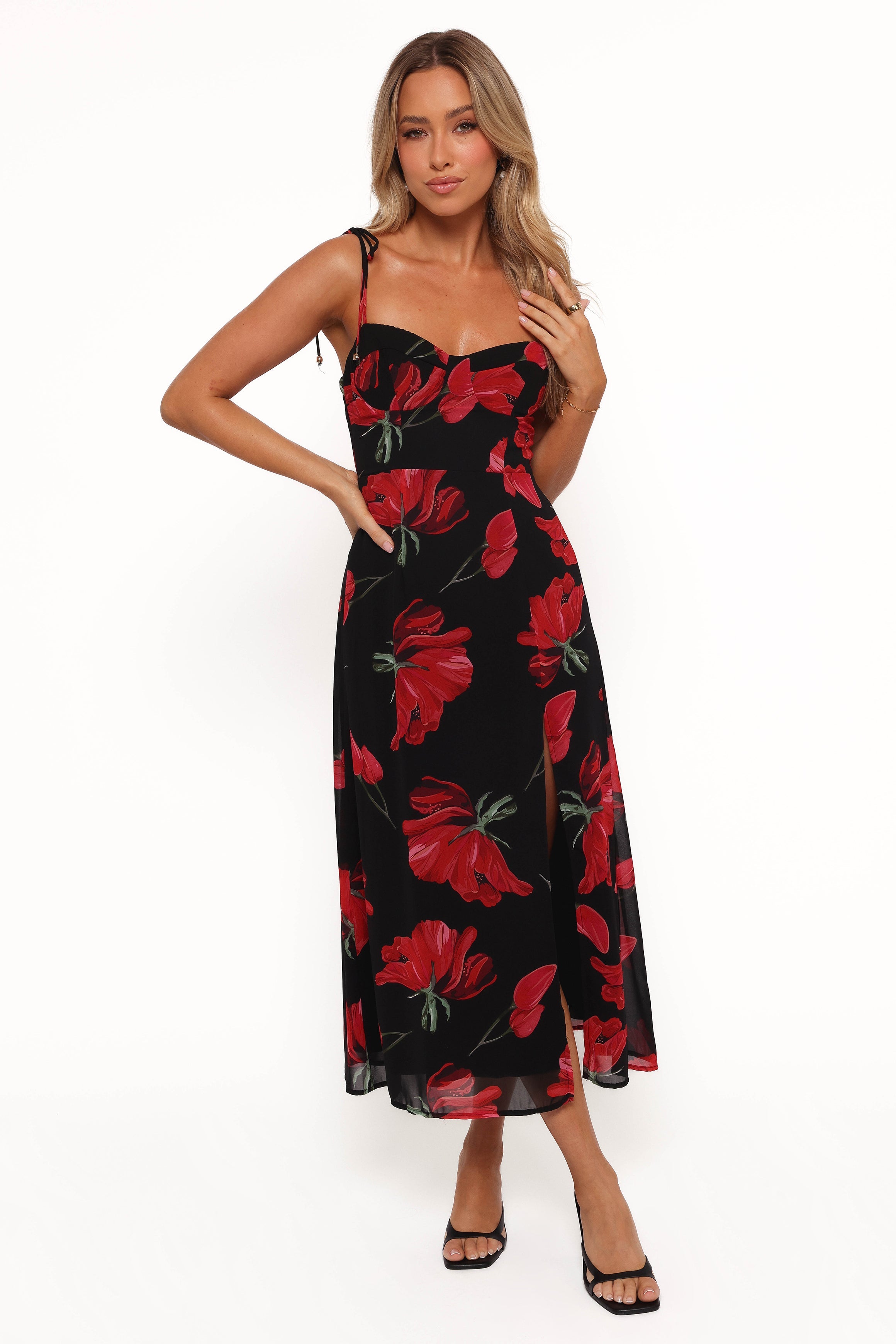 Petal and Pup USA DRESSES Meg Dress - Black Floral