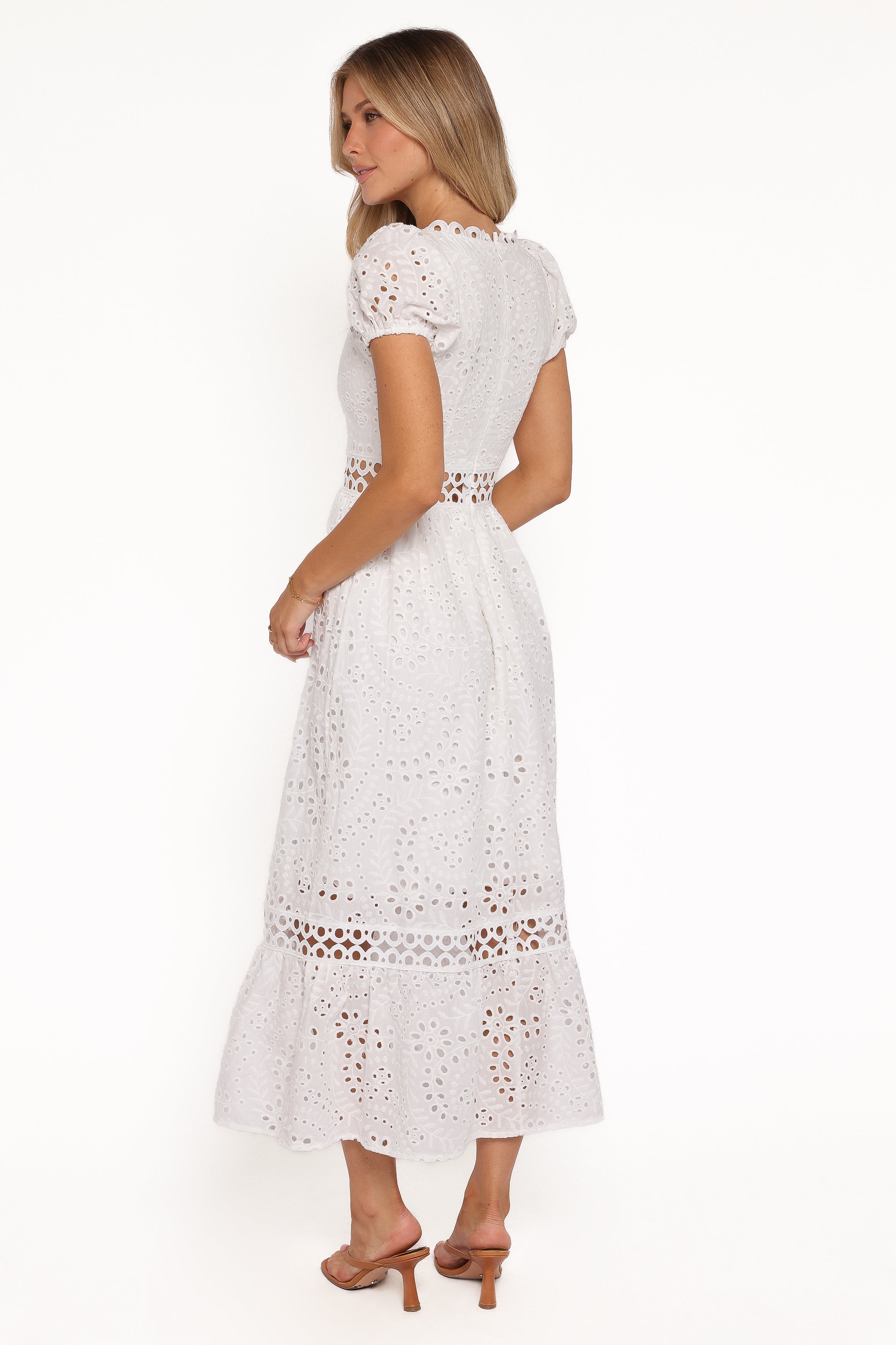 Petal and Pup USA DRESSES Melania Midi Dress - White
