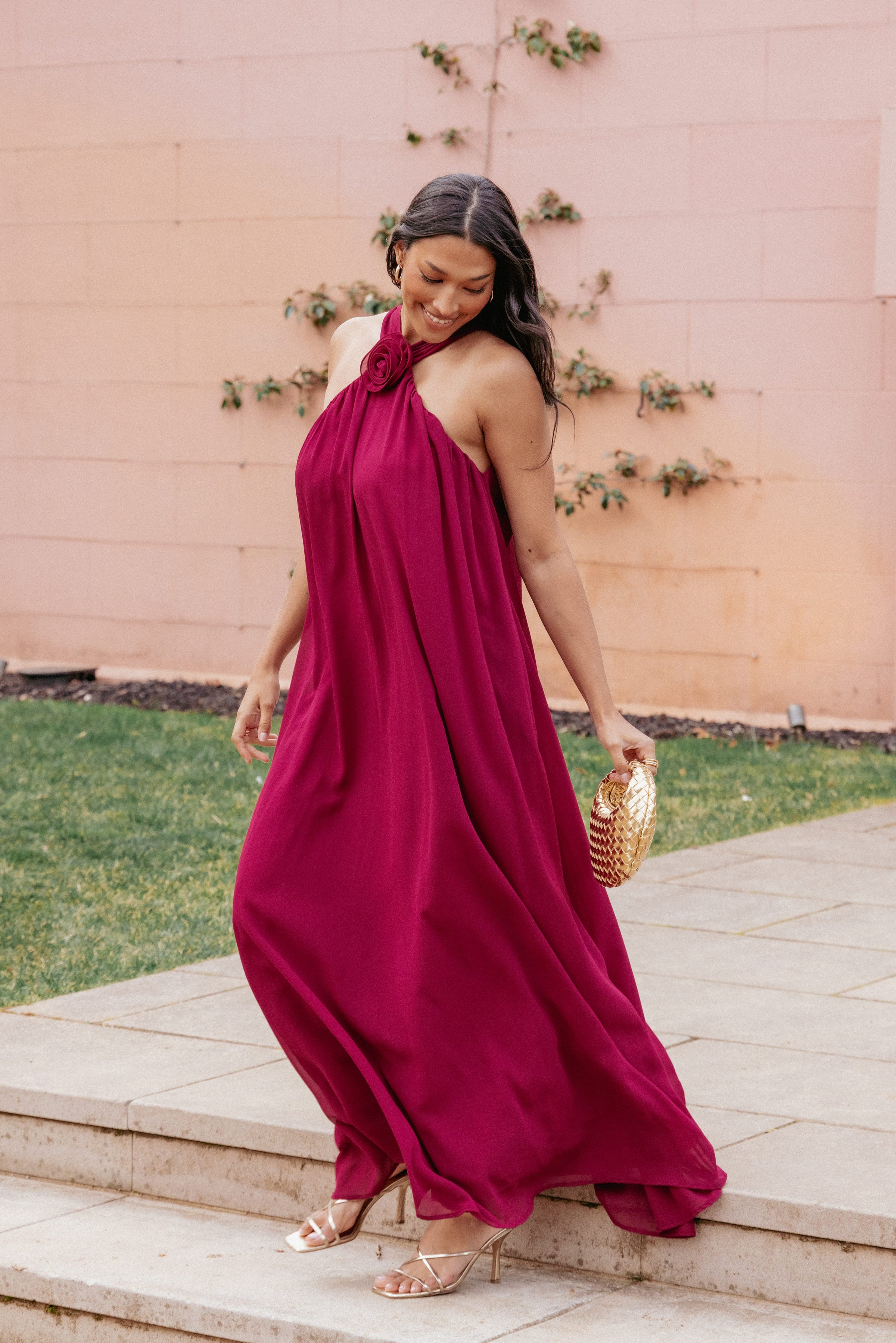 Petal and Pup USA DRESSES Melba Maxi Dress - Berry