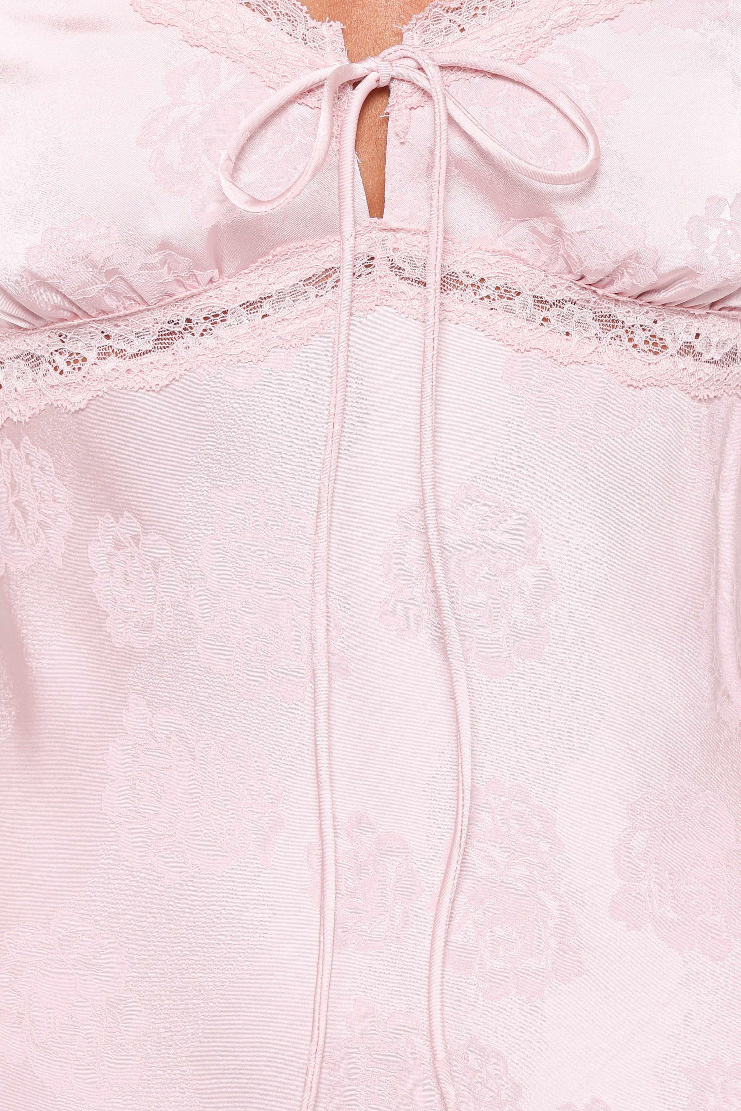 Petal and Pup USA DRESSES Melita Lace Maxi Dress - Pink