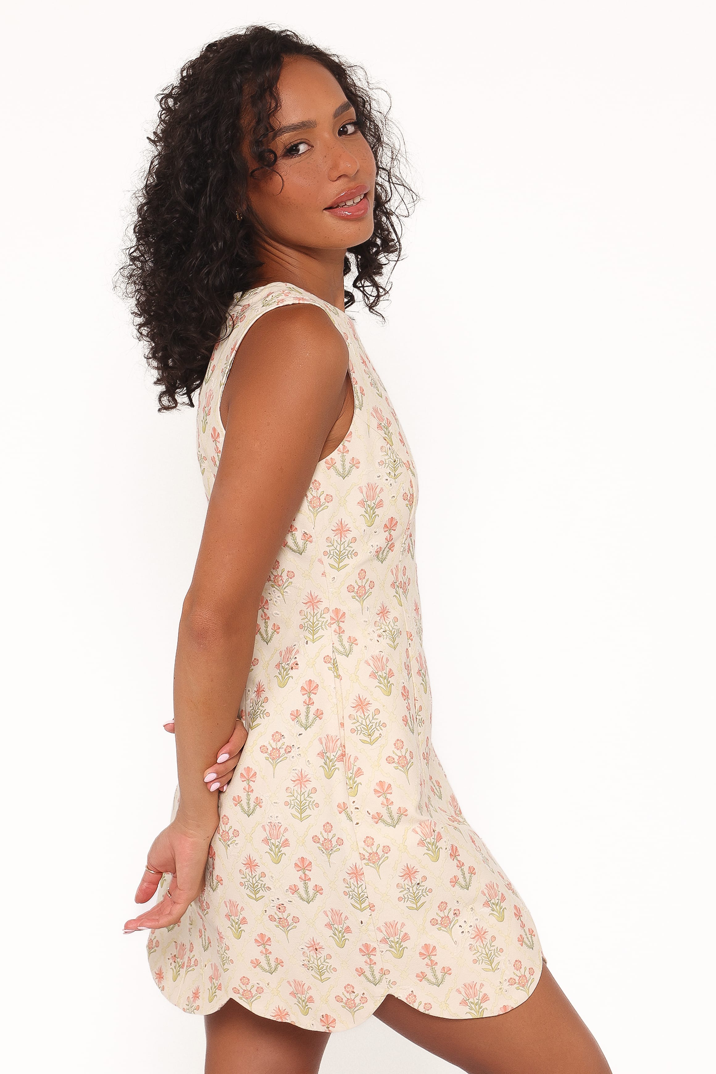 Petal and Pup USA DRESSES Memphis Mini Dress - Coral Floral