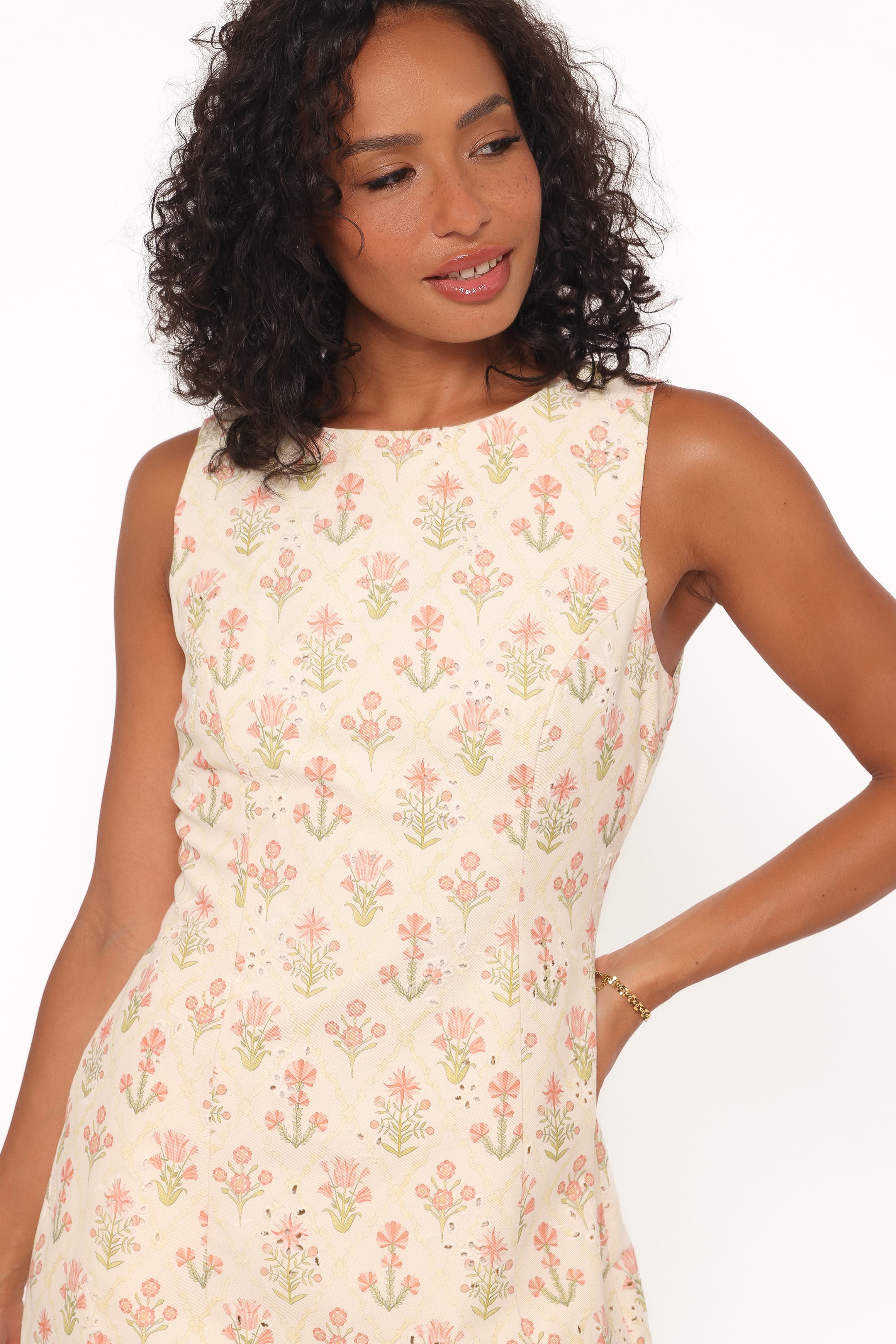 Petal and Pup USA DRESSES Memphis Mini Dress - Coral Floral