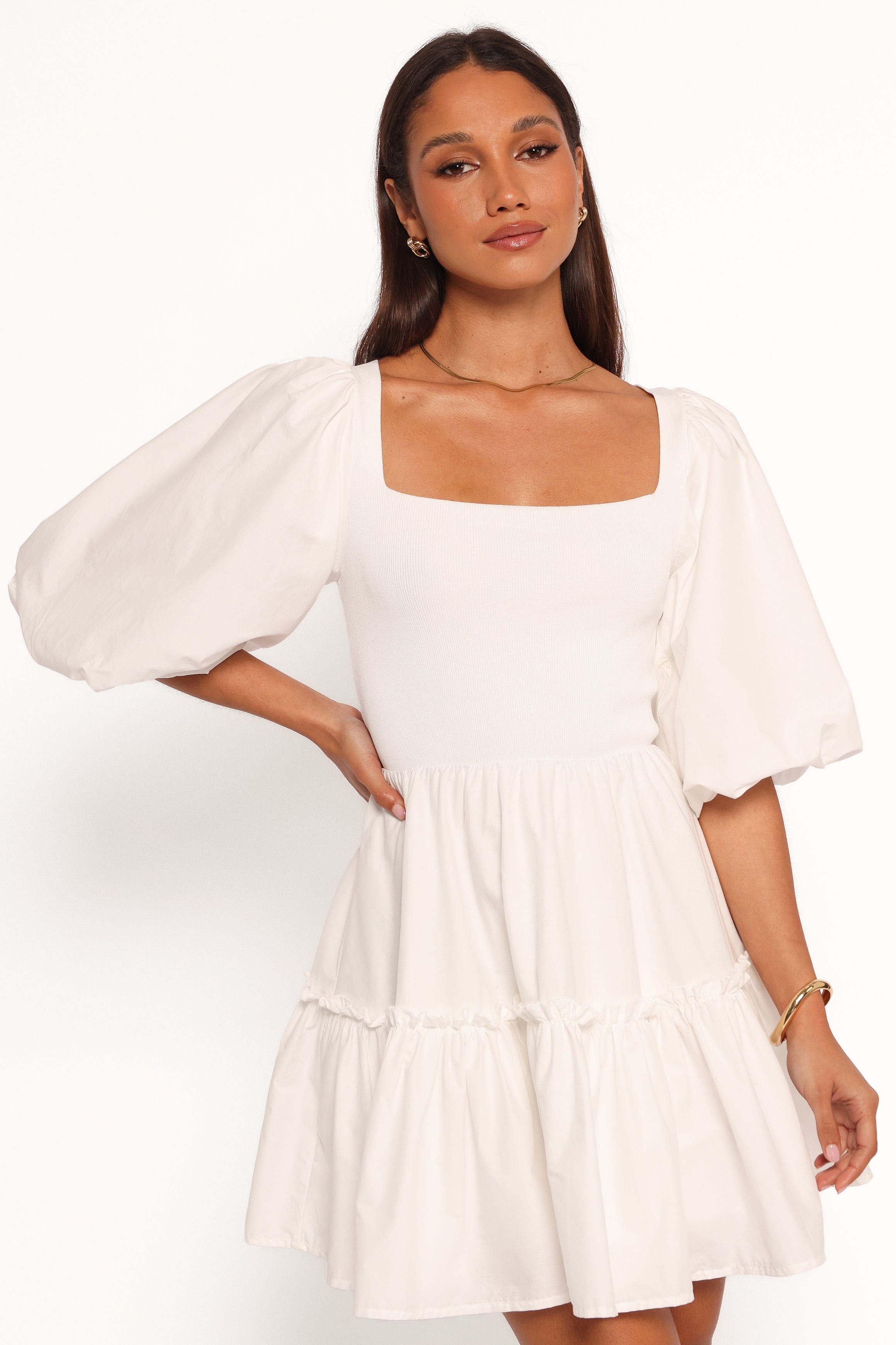 Petal and Pup USA DRESSES Meredith Mini Dress - White