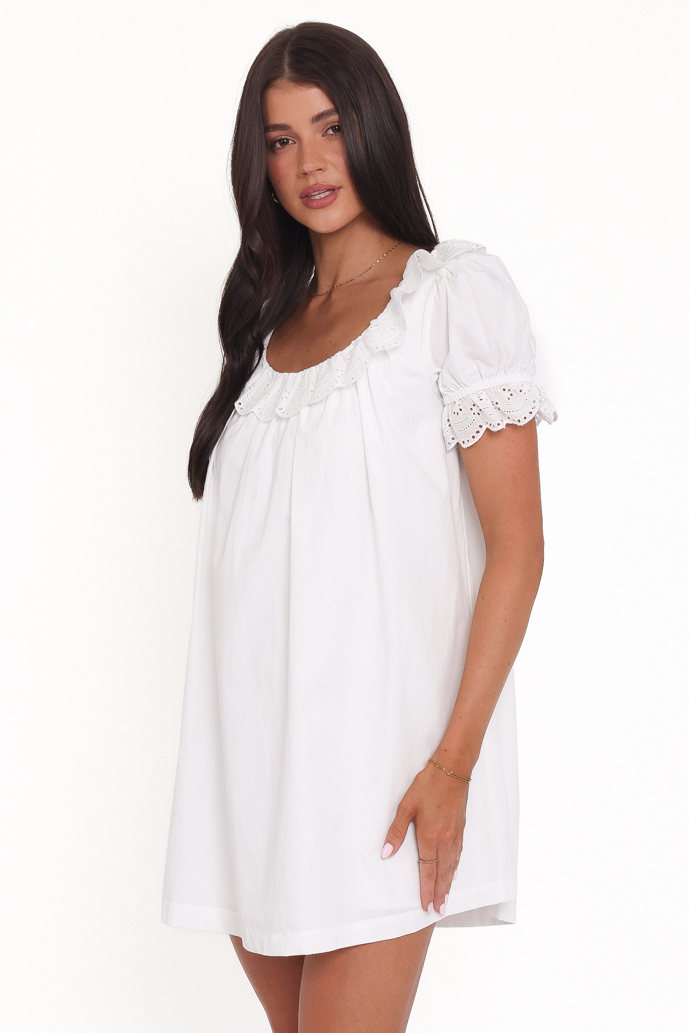 Petal and Pup USA DRESSES Merlyn Mini Dress - White