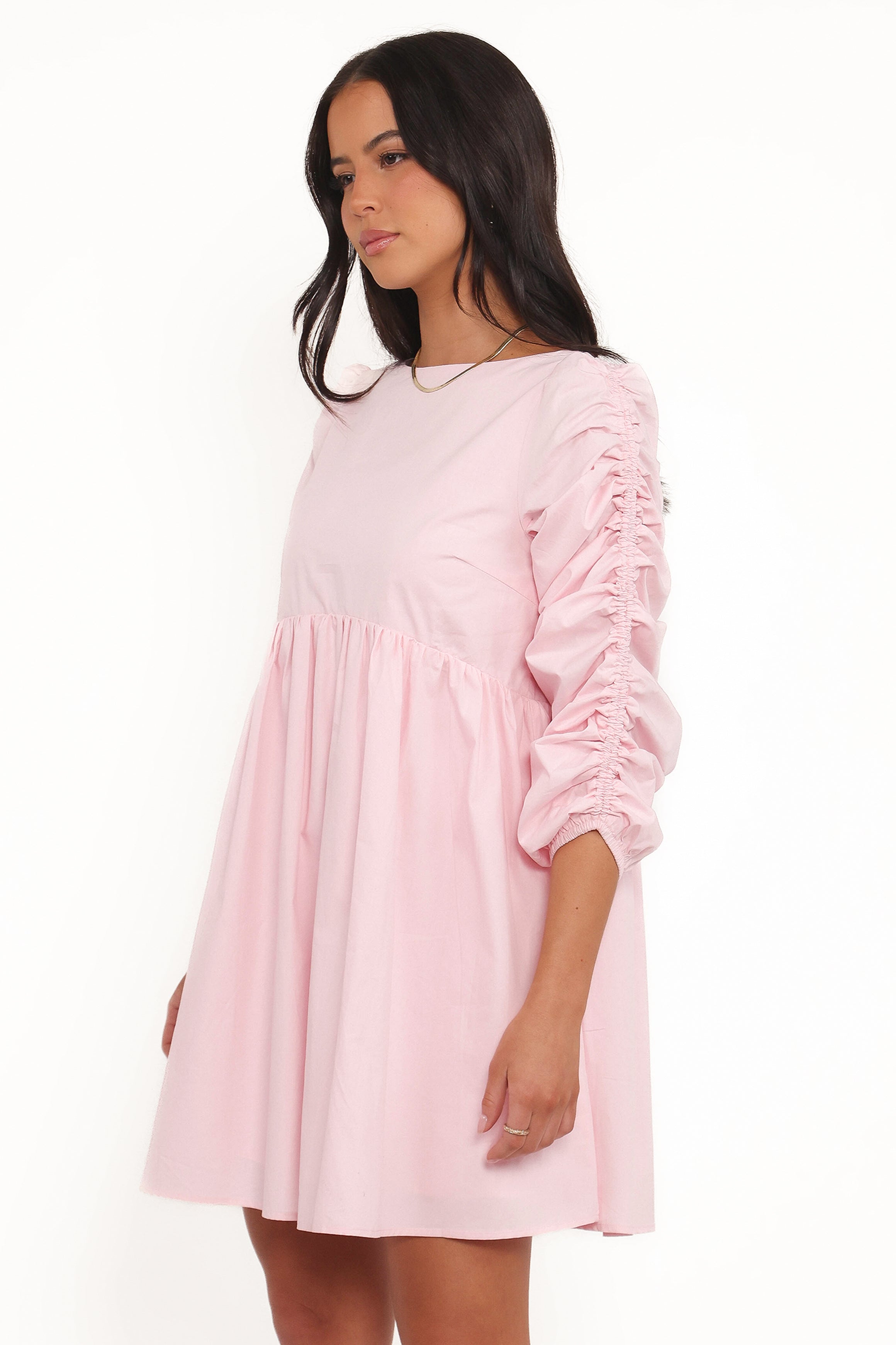 Petal and Pup USA DRESSES Micaela Long Sleeve Mini Dress - Pink