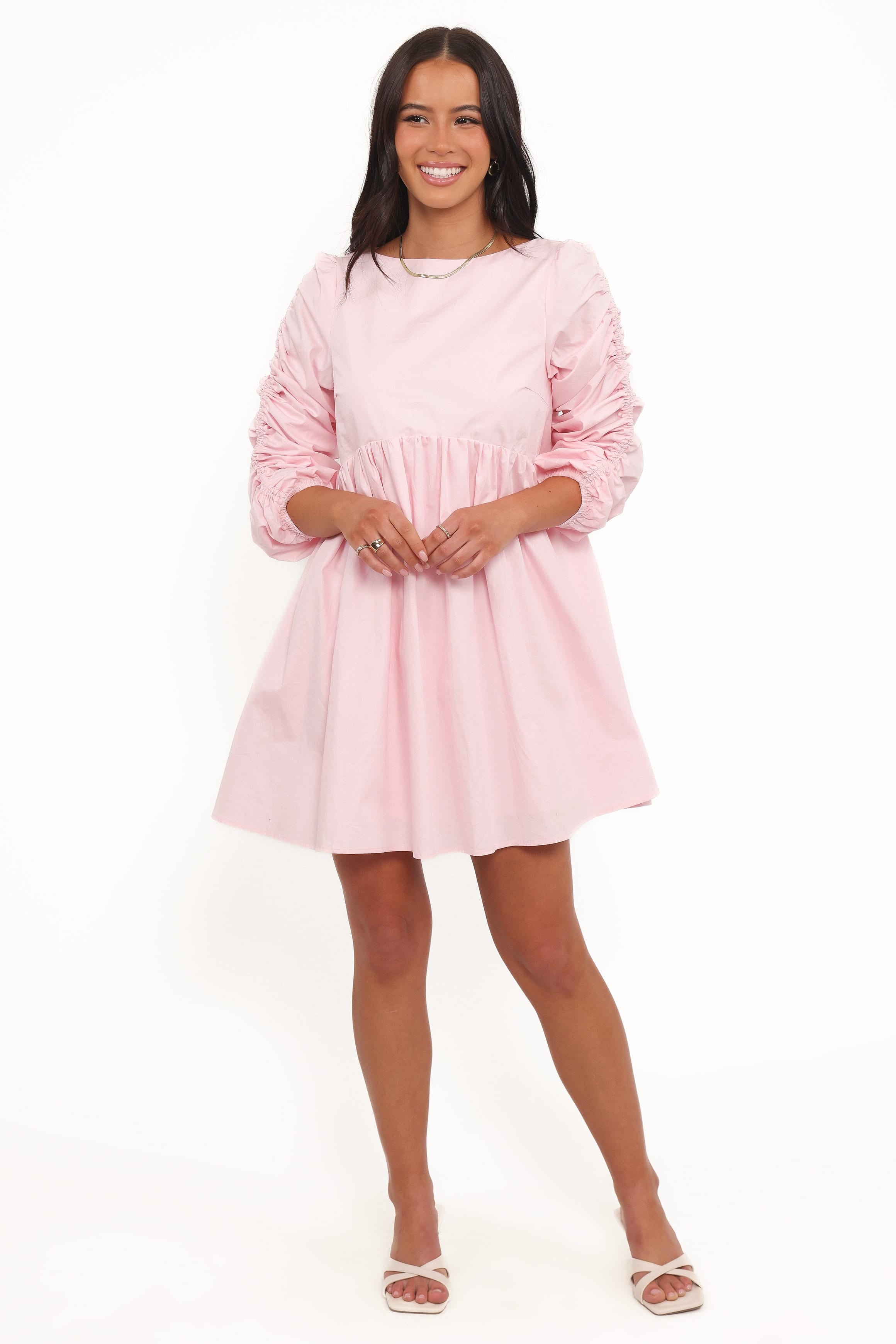 Petal and Pup USA DRESSES Micaela Long Sleeve Mini Dress - Pink