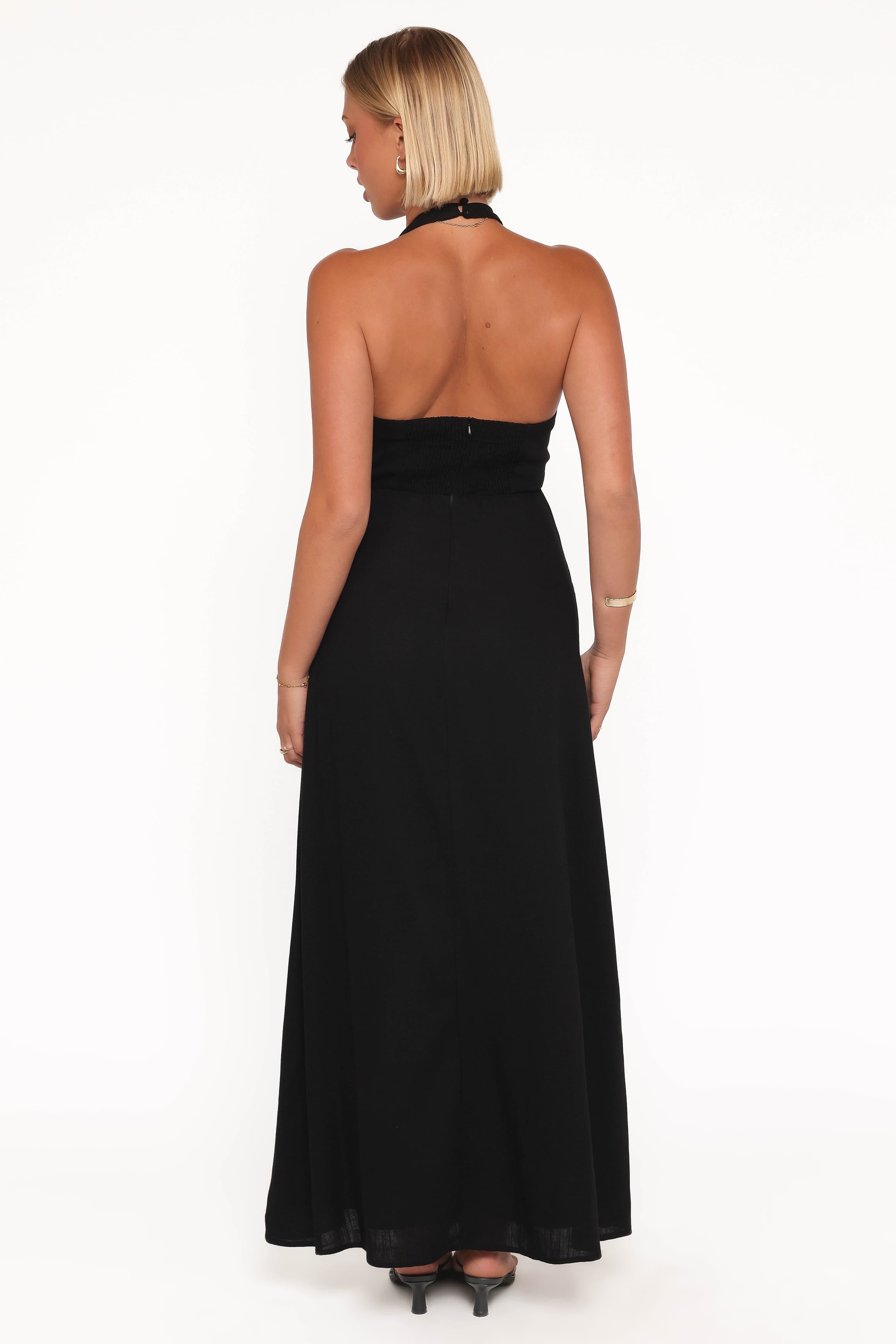 Petal and Pup USA DRESSES Michelle Halterneck Dress - Black