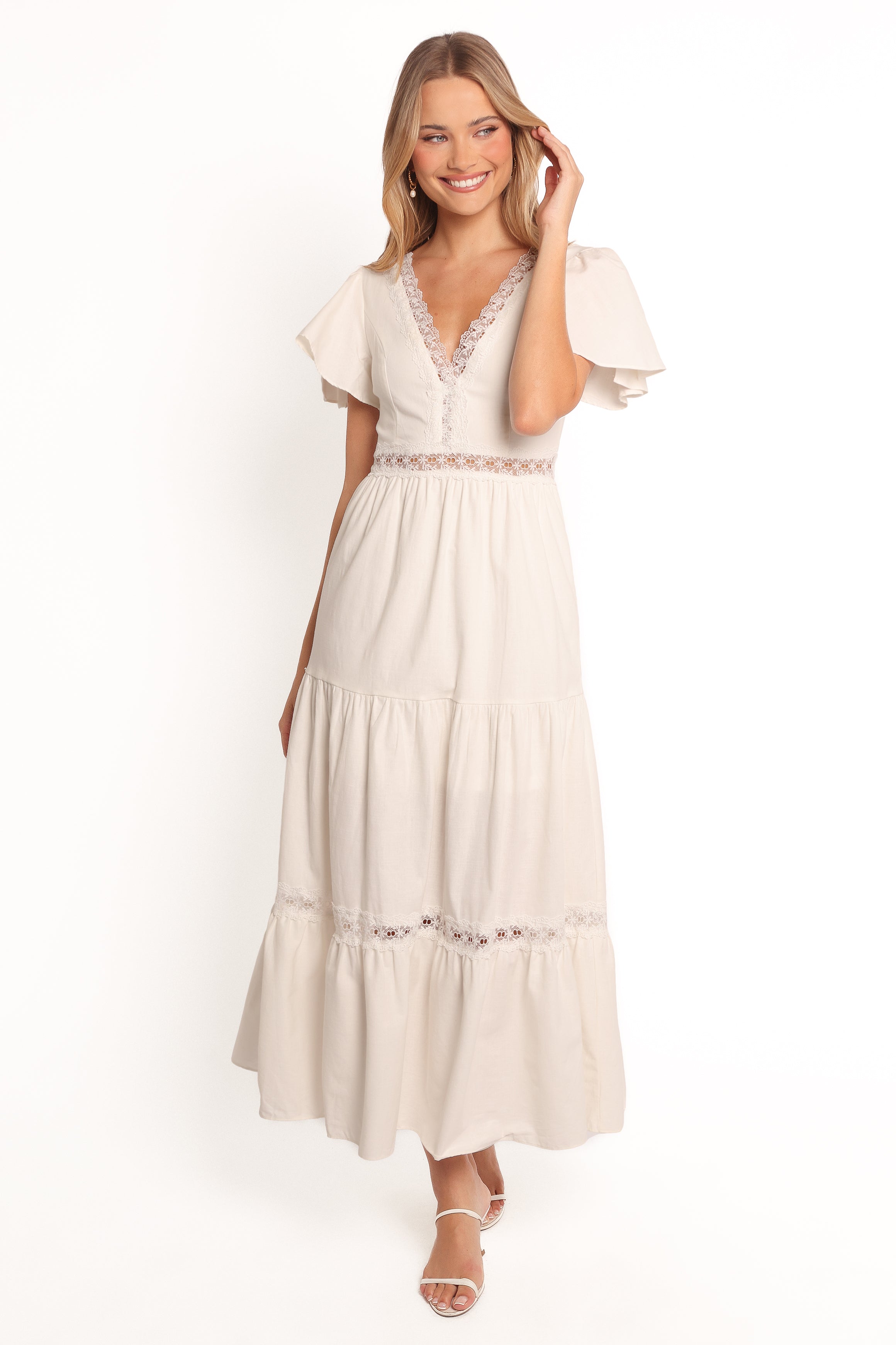 Petal and Pup USA DRESSES Minny Maxi Dress - Cream