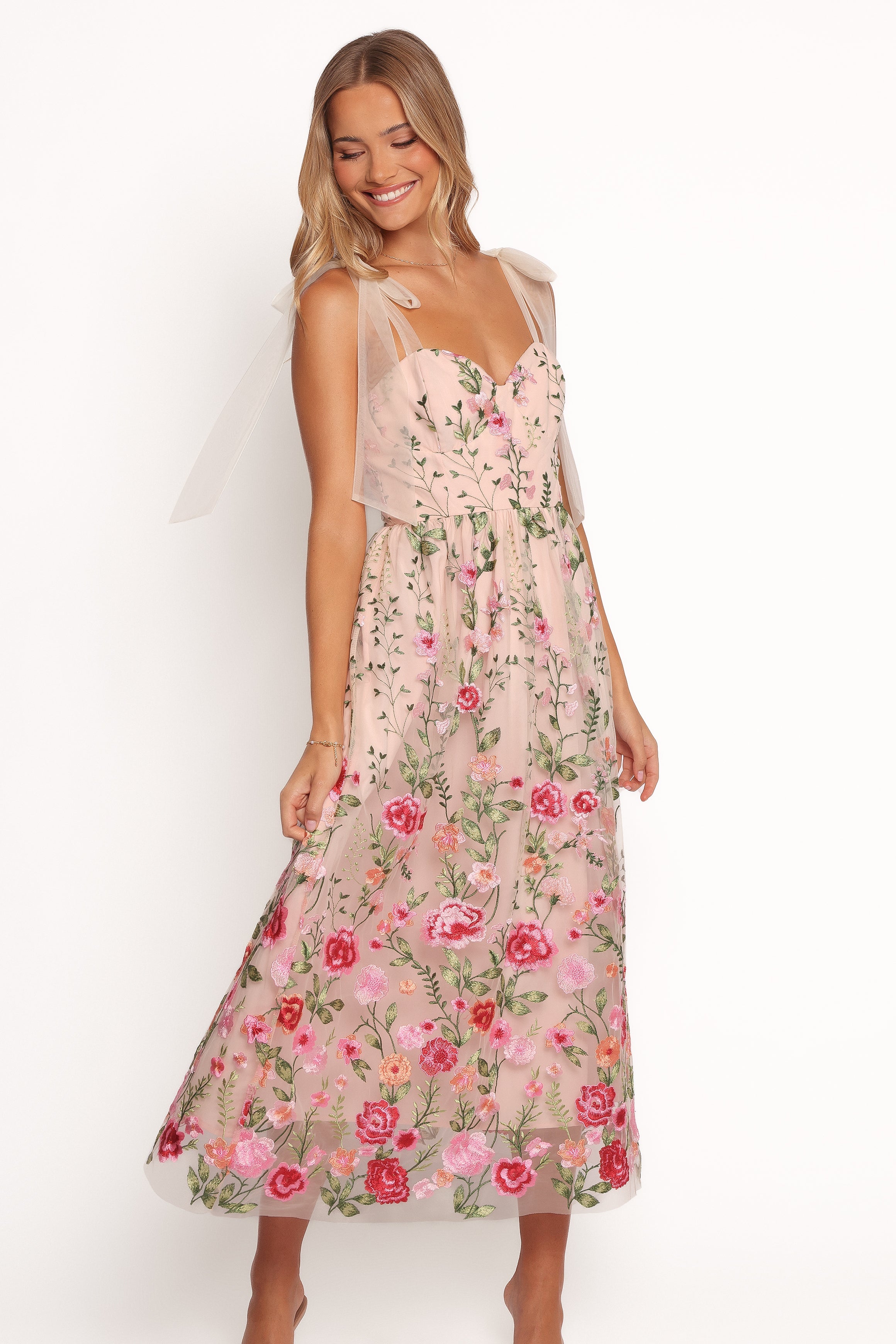 Petal and Pup USA DRESSES Mirabel Midi Dress - Multi Floral