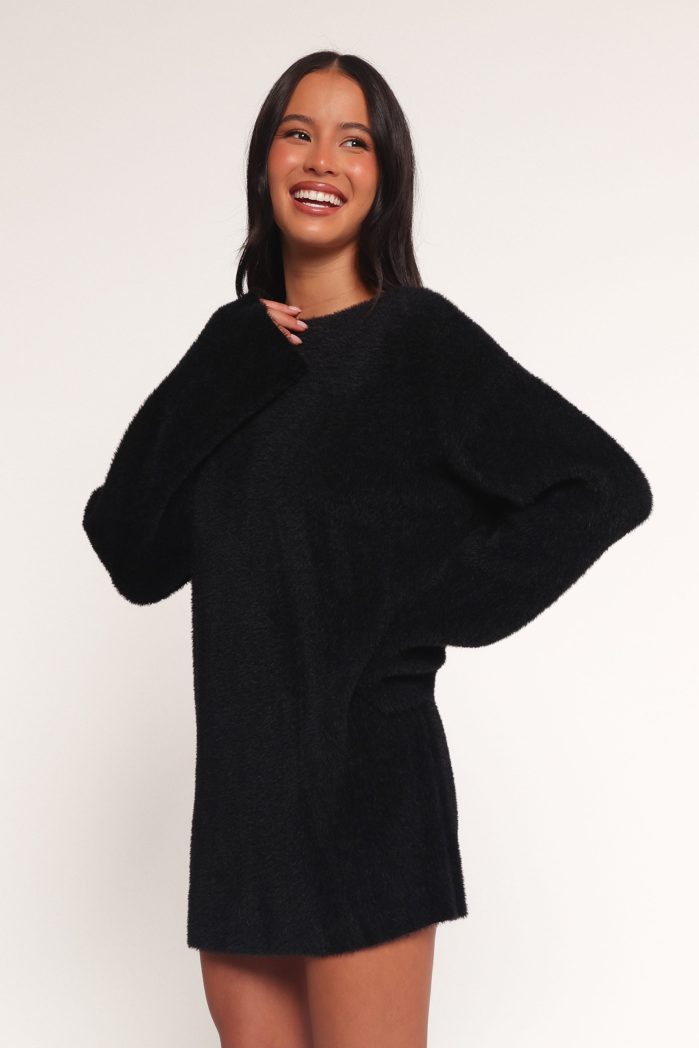 Petal and Pup USA DRESSES Mitchell Knit Mini Dress - Black