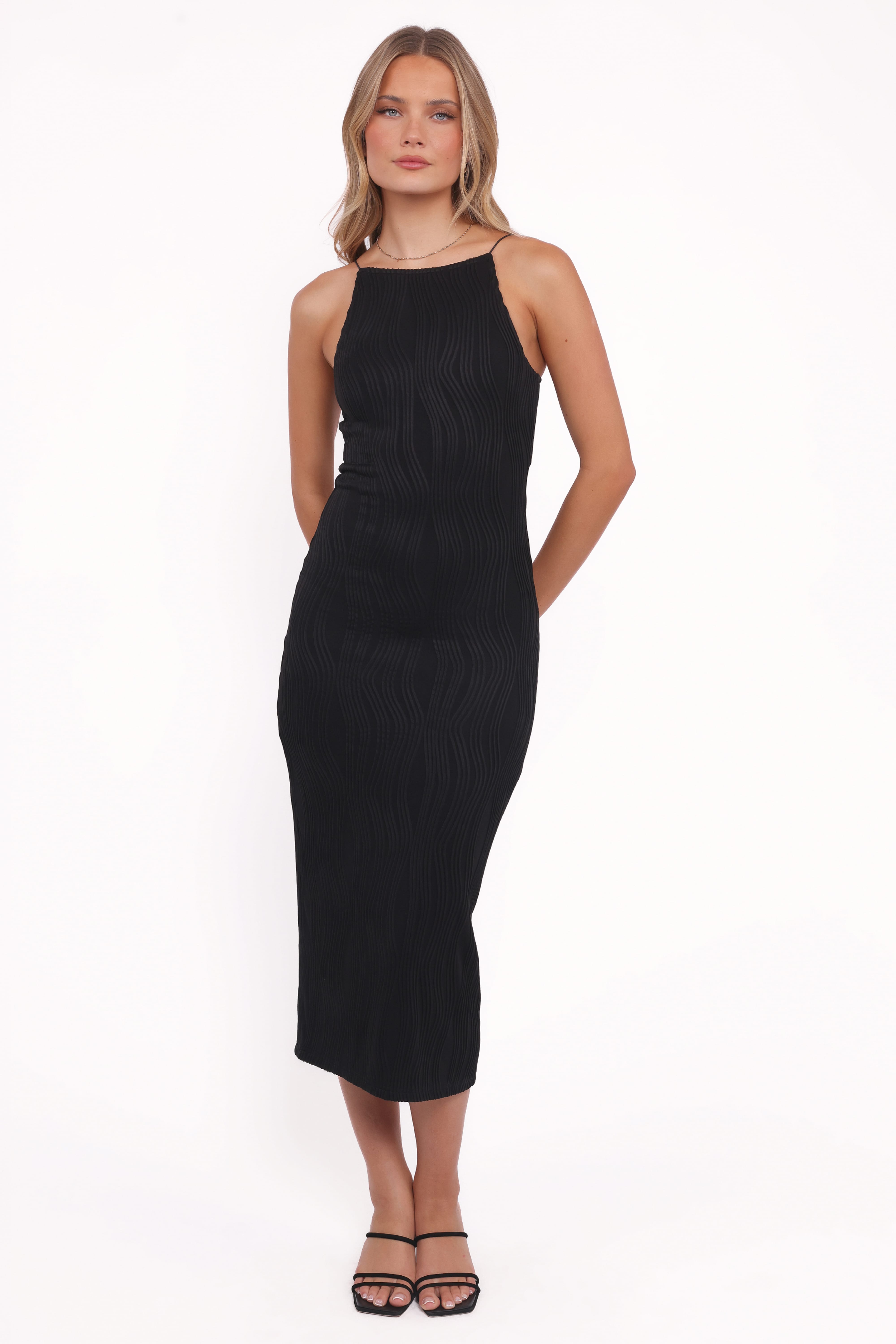 Petal and Pup USA DRESSES Moira Midi Dress - Black