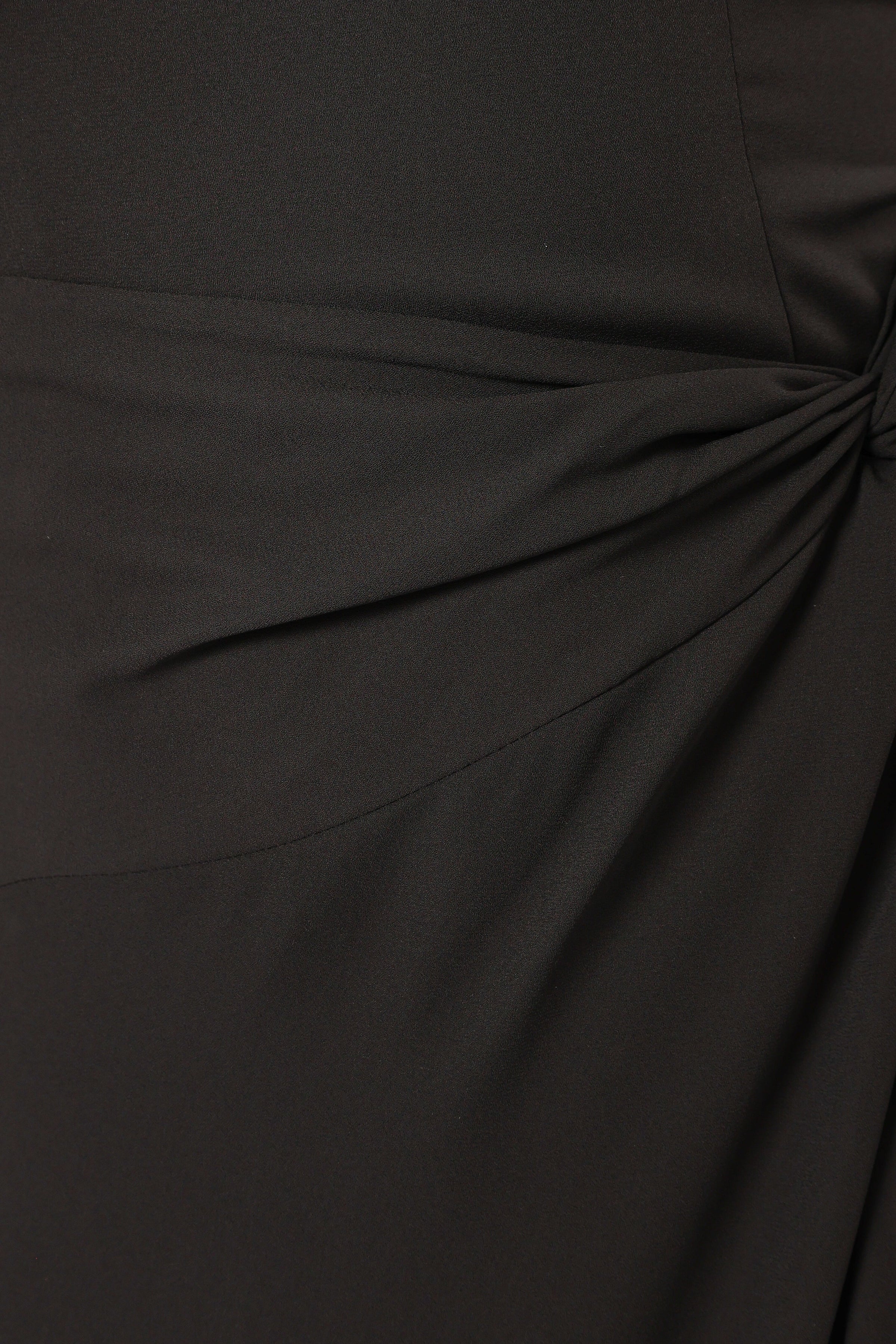 Petal and Pup USA DRESSES Nadea Faux Wrap Maxi Dress - Black