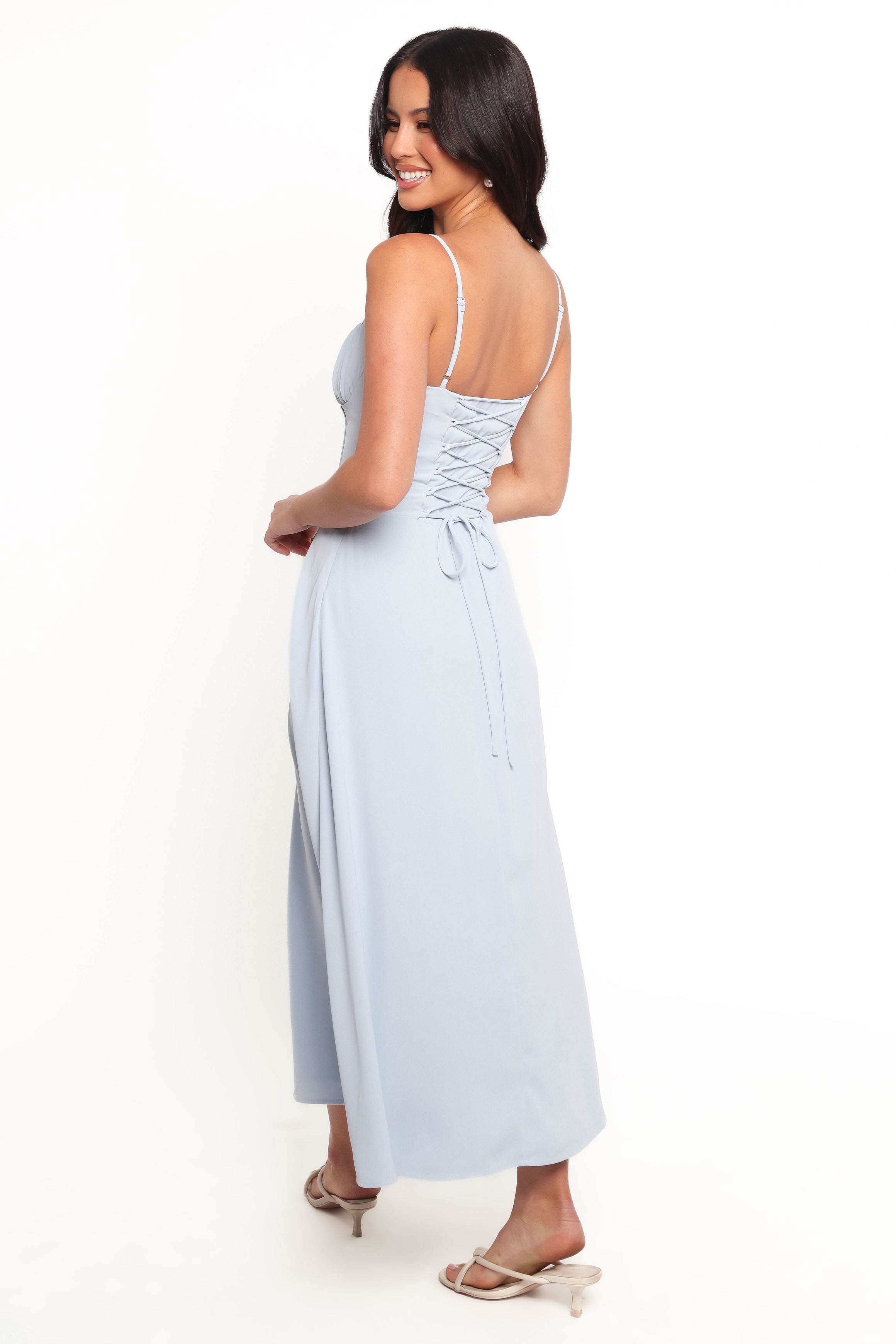 Petal and Pup USA DRESSES Nadina Midi Dress - Soft Blue