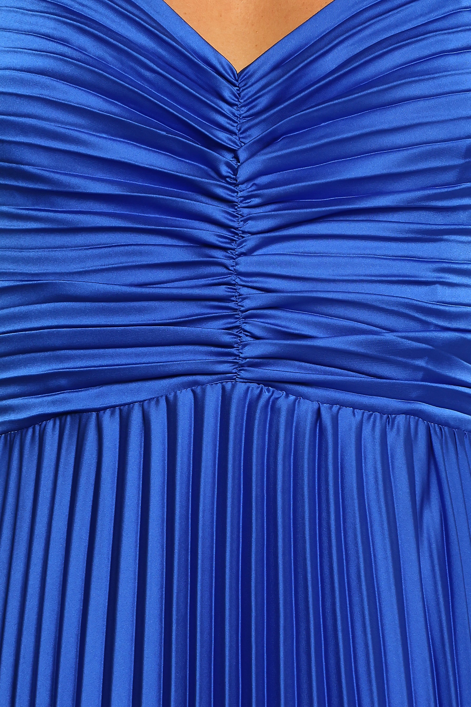 Petal and Pup USA DRESSES Naira Pleated Maxi Dress - Blue