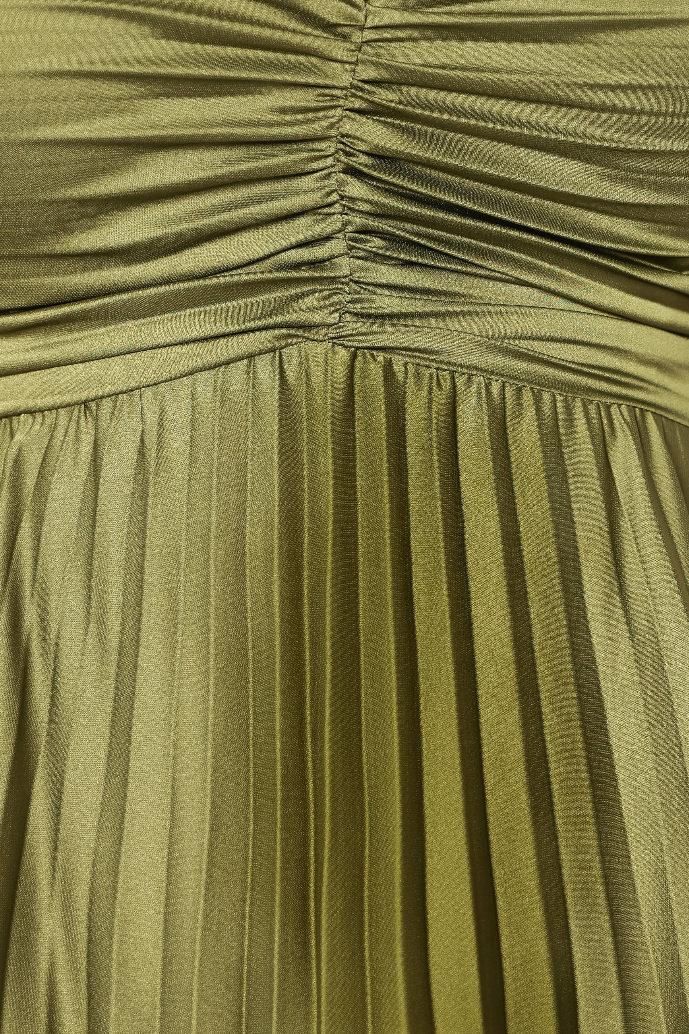 Petal and Pup USA DRESSES Naira Pleated Maxi Dress - Palm Green