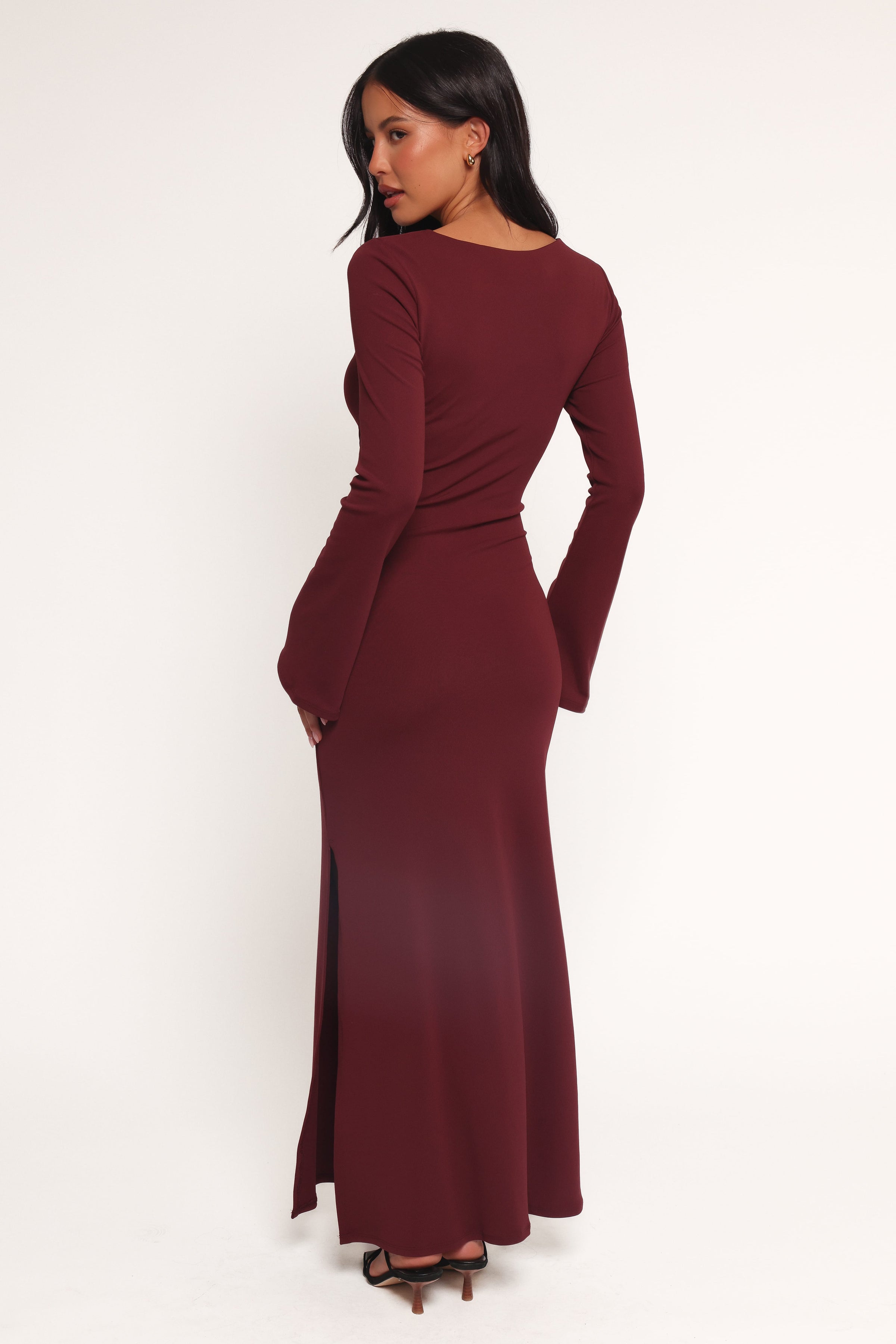 Petal and Pup USA DRESSES Nash Long Sleeve Dress - Deep Red