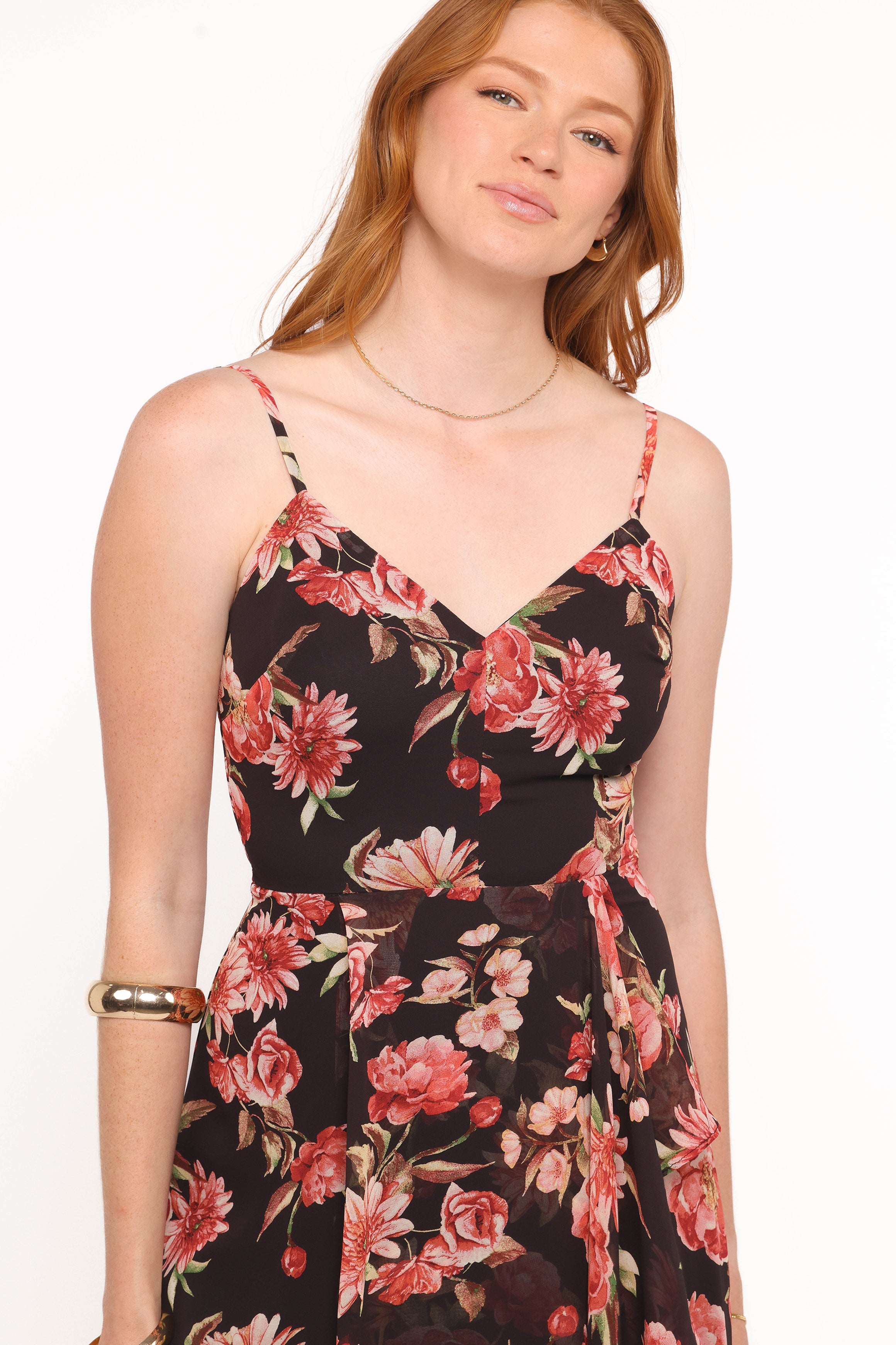 Petal and Pup USA DRESSES Naver Maxi Dress - Black Floral