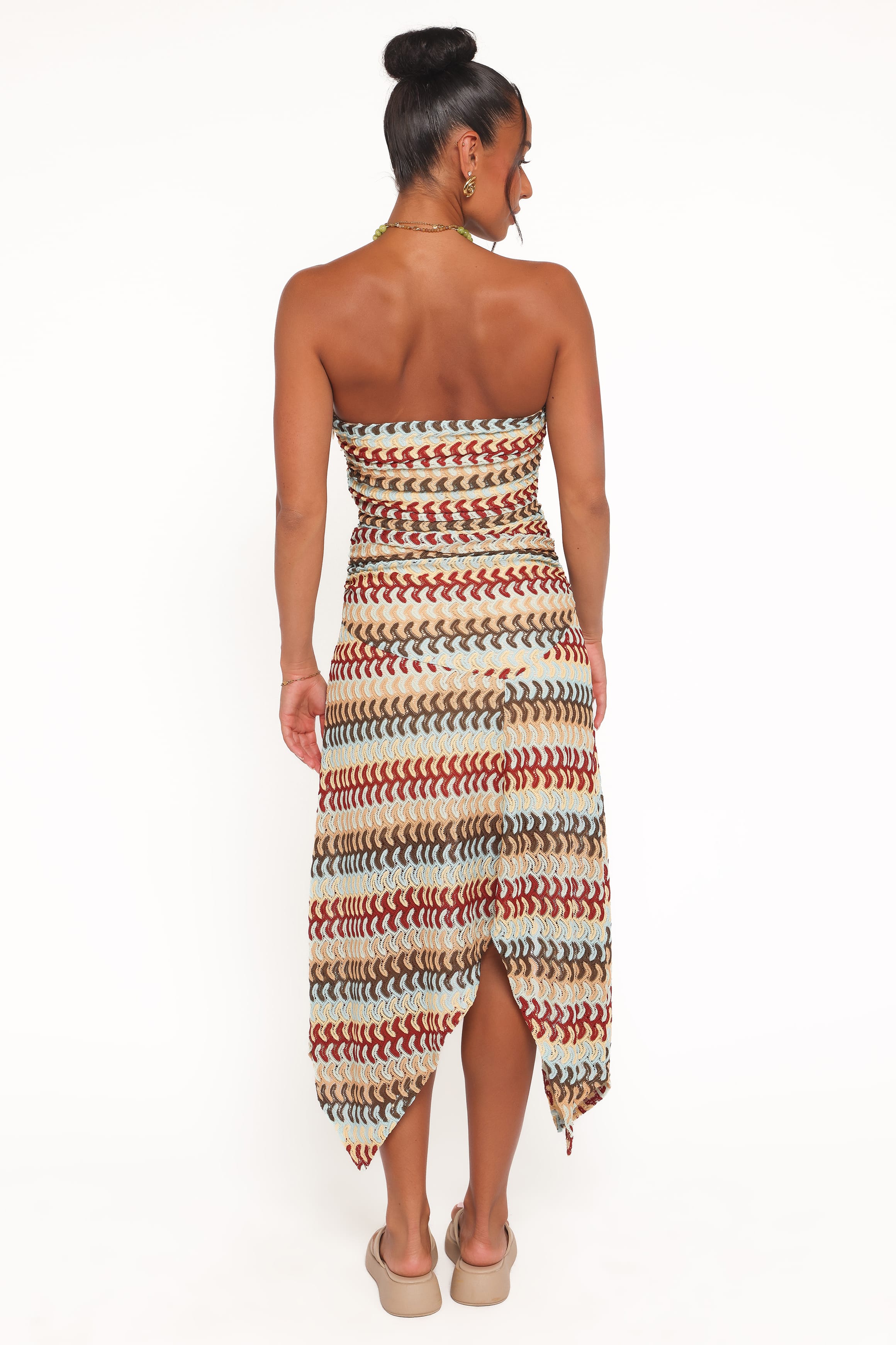 Petal and Pup USA DRESSES Navia Midi Dress - Multi Stripe