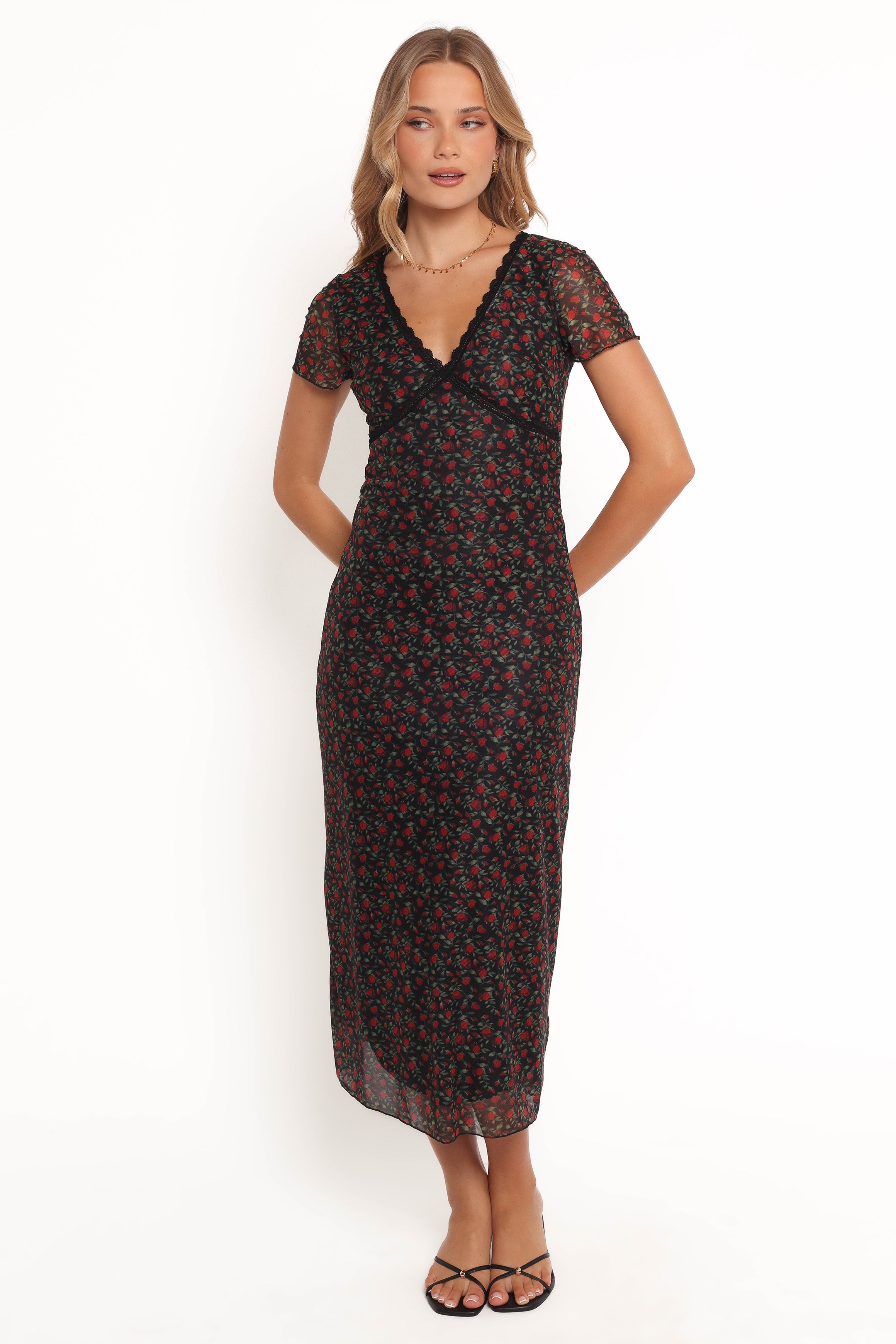 Petal and Pup USA DRESSES Neve Maxi Dress - Rose Print