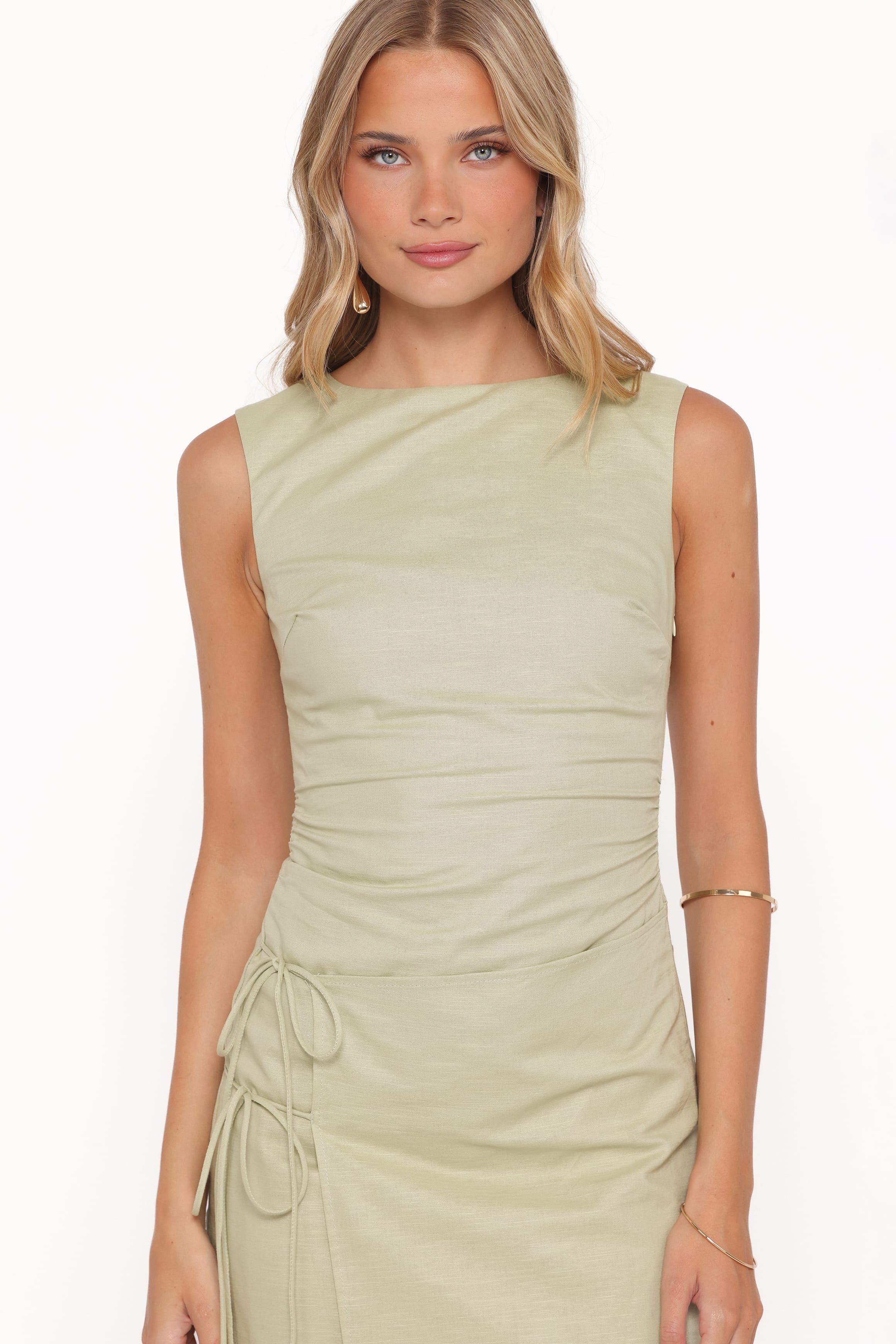 Petal and Pup USA DRESSES Nifty Mini Dress - Sage Green