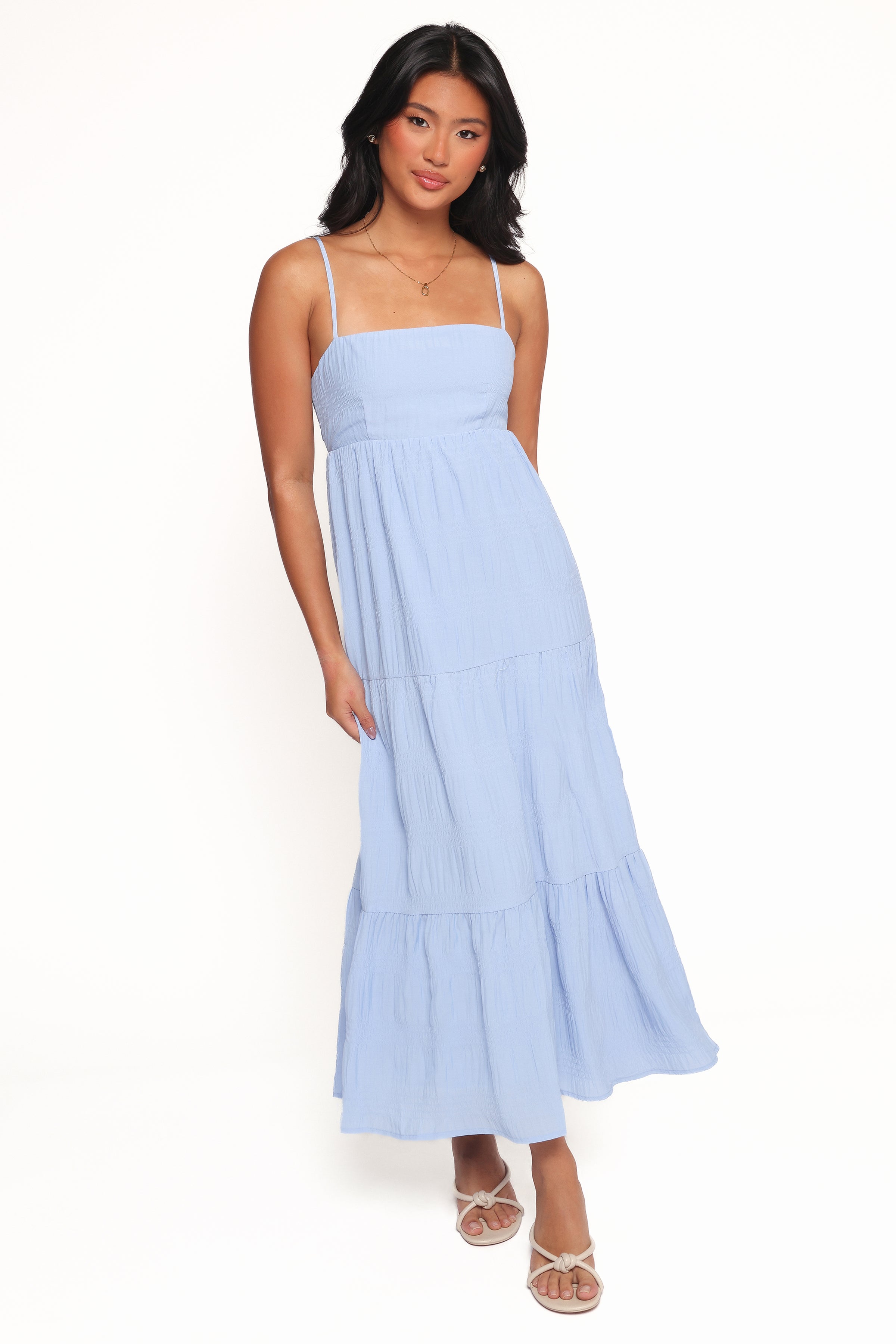 Petal and Pup USA DRESSES Nina Maxi Dress - Dusty Blue