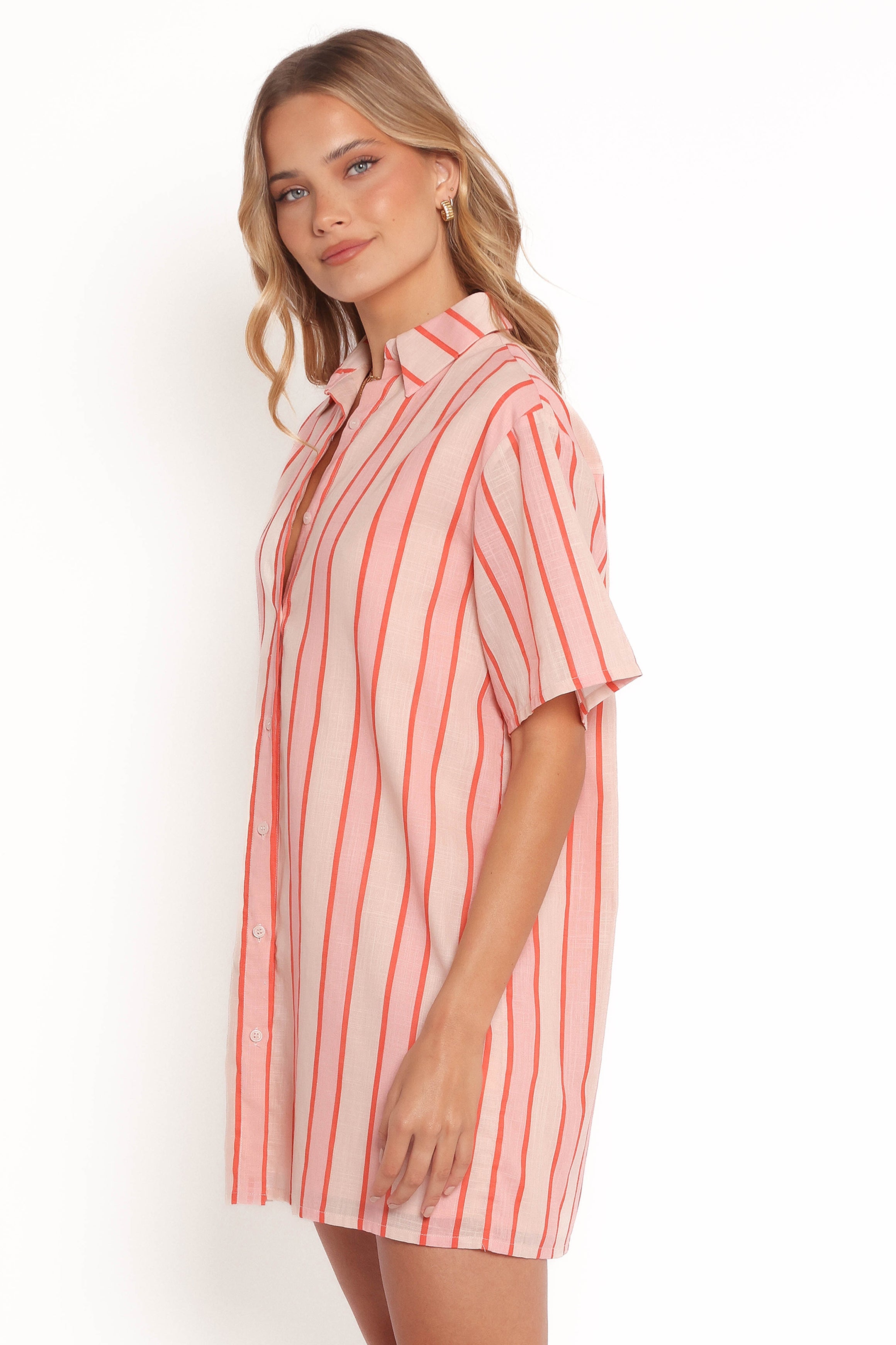 Petal and Pup USA DRESSES Norah Mini Dress - Pink Stripe (Hold for Amazon)