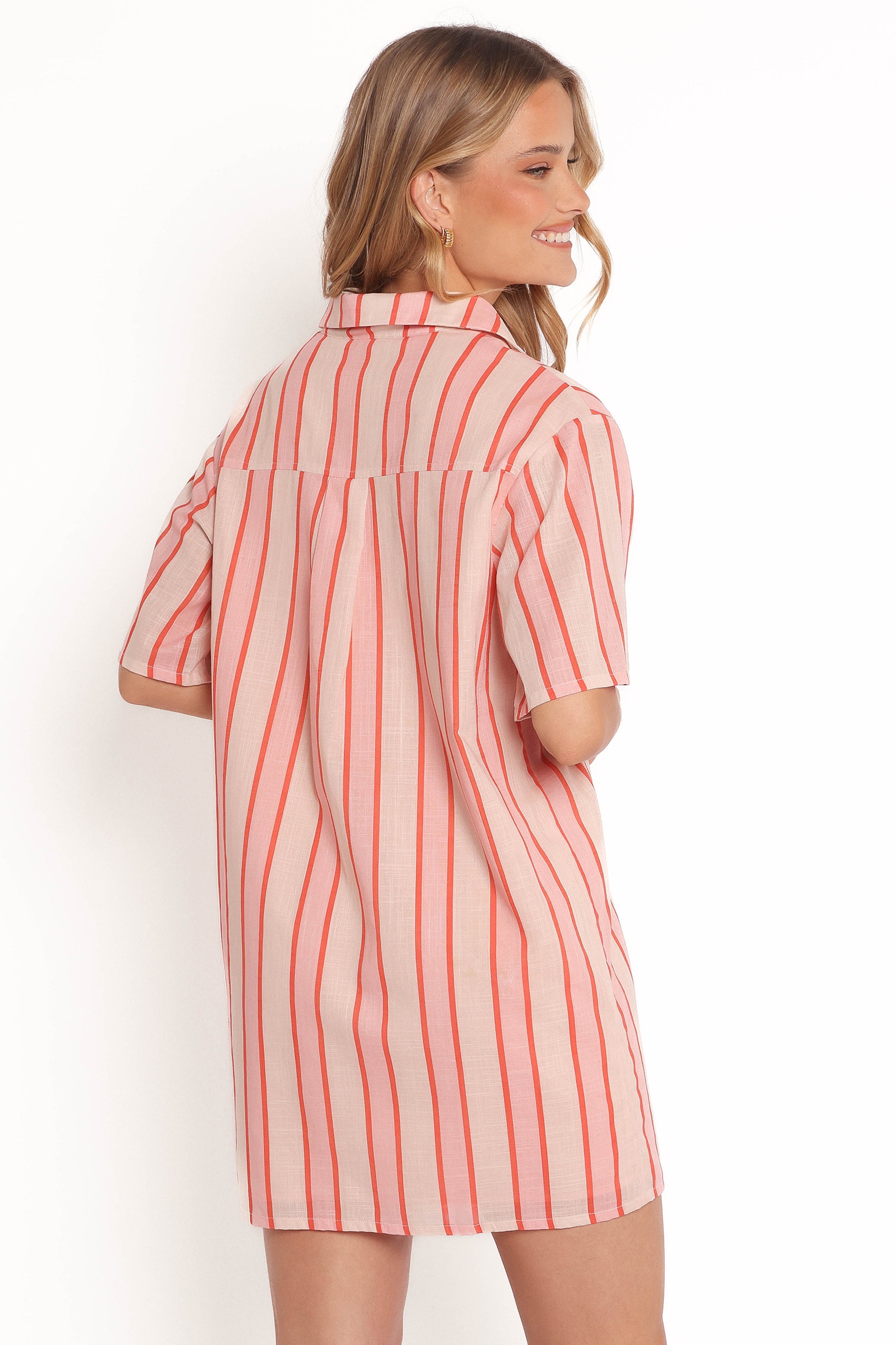 Petal and Pup USA DRESSES Norah Mini Dress - Pink Stripe (Hold for Amazon)