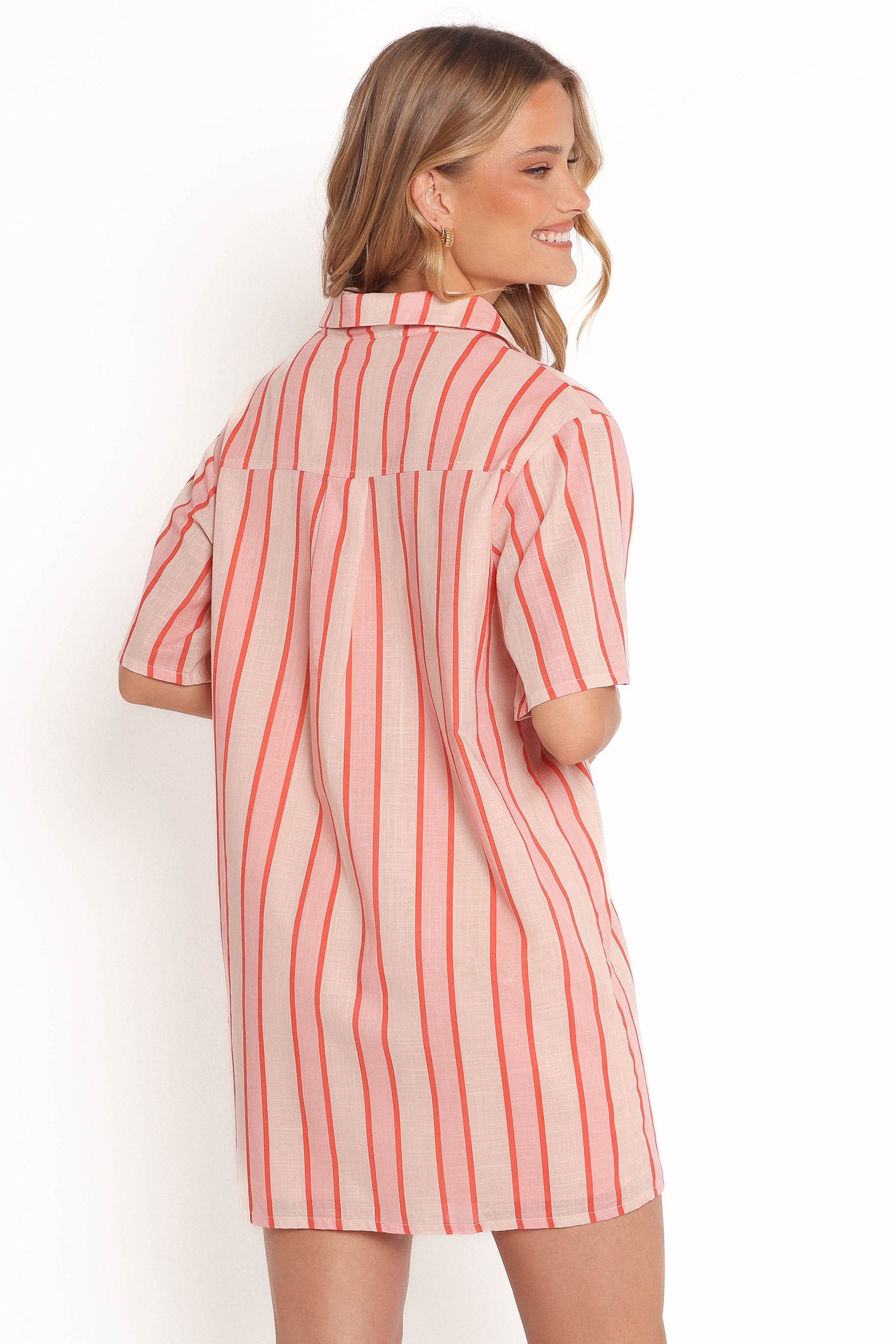 Petal and Pup USA DRESSES Norah Mini Dress - Pink Stripe (Hold for Amazon)