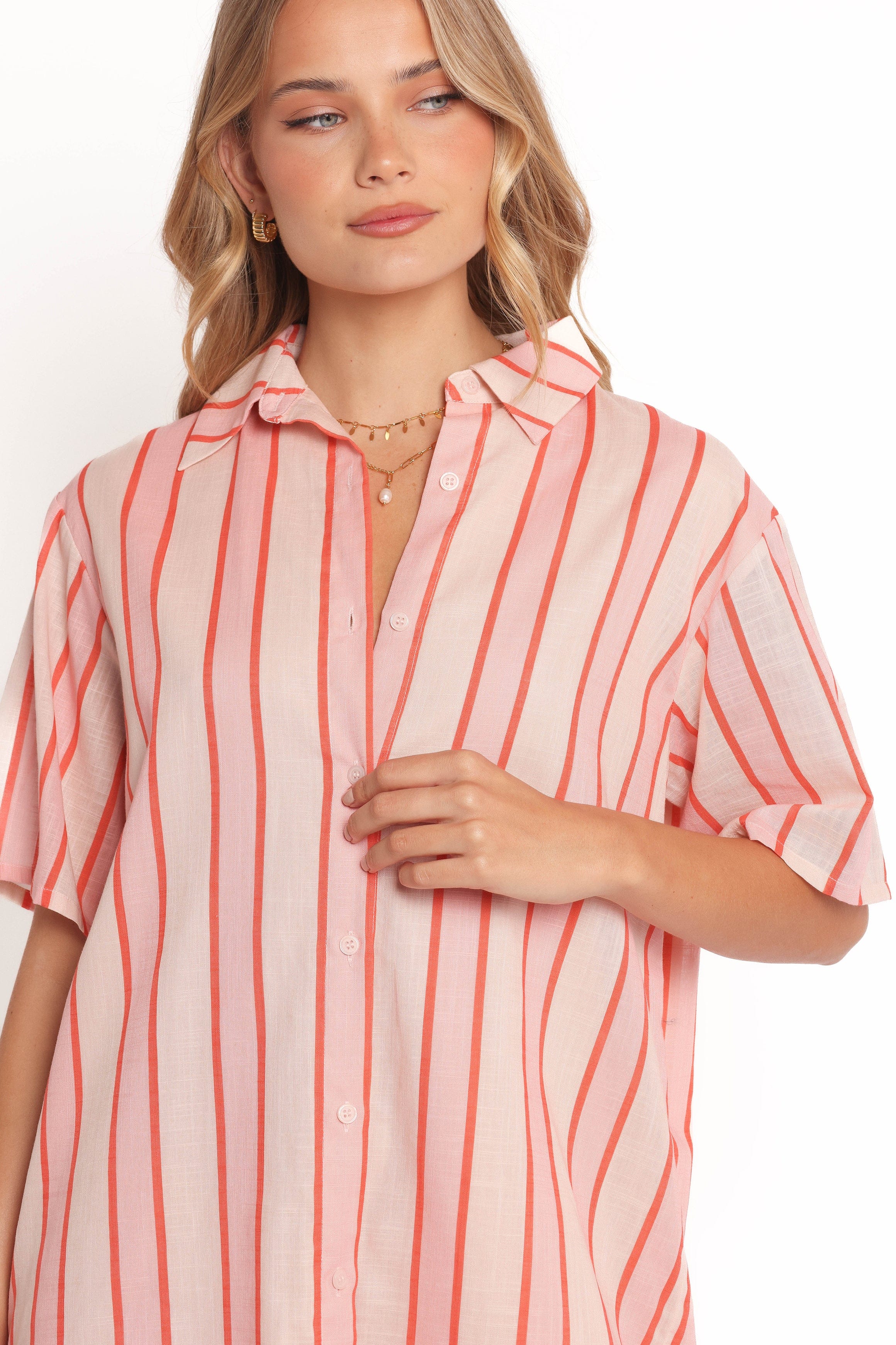Petal and Pup USA DRESSES Norah Mini Dress - Pink Stripe (Hold for Amazon)