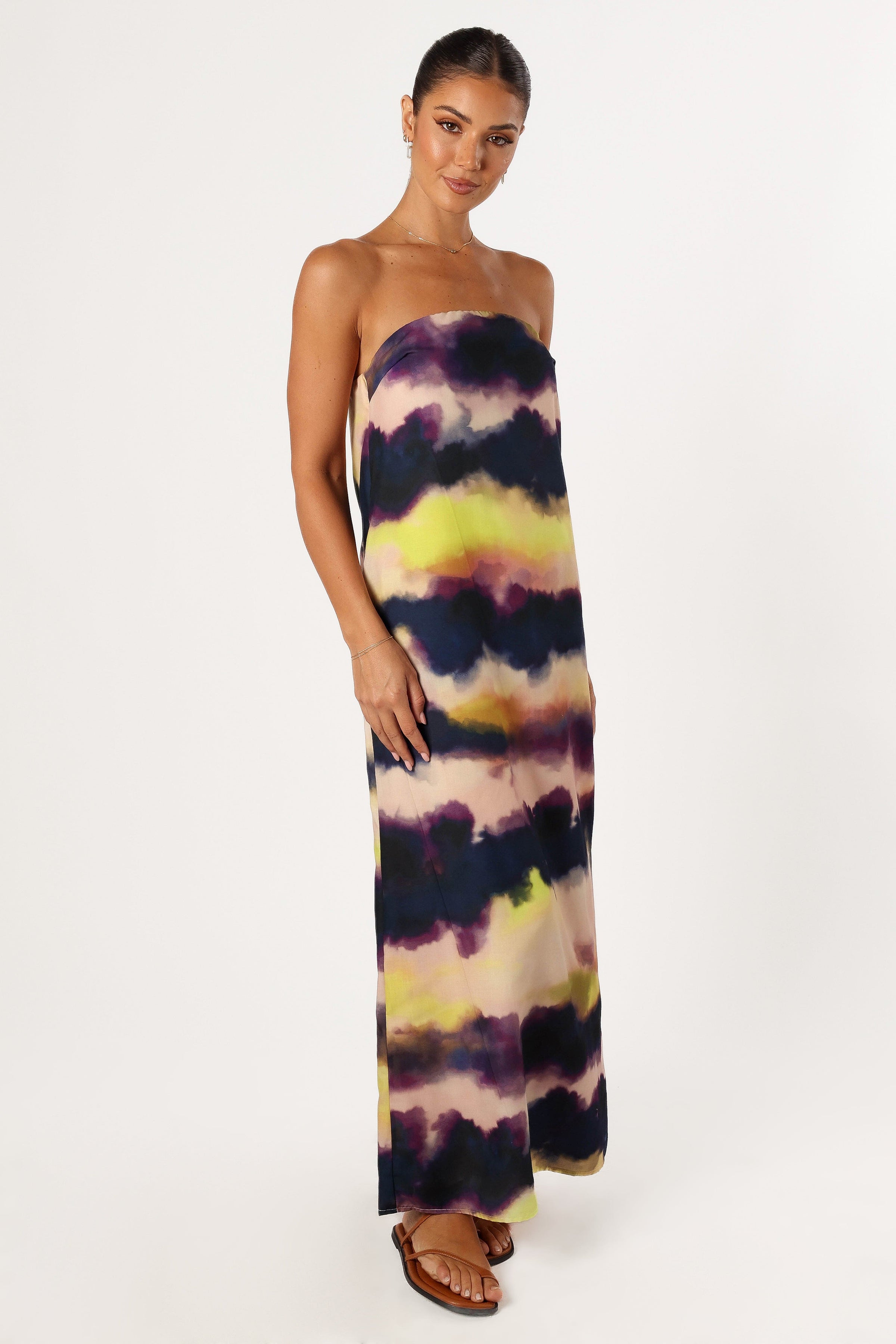 Petal and Pup USA DRESSES Oasis Strapless Maxi Dress - Storm