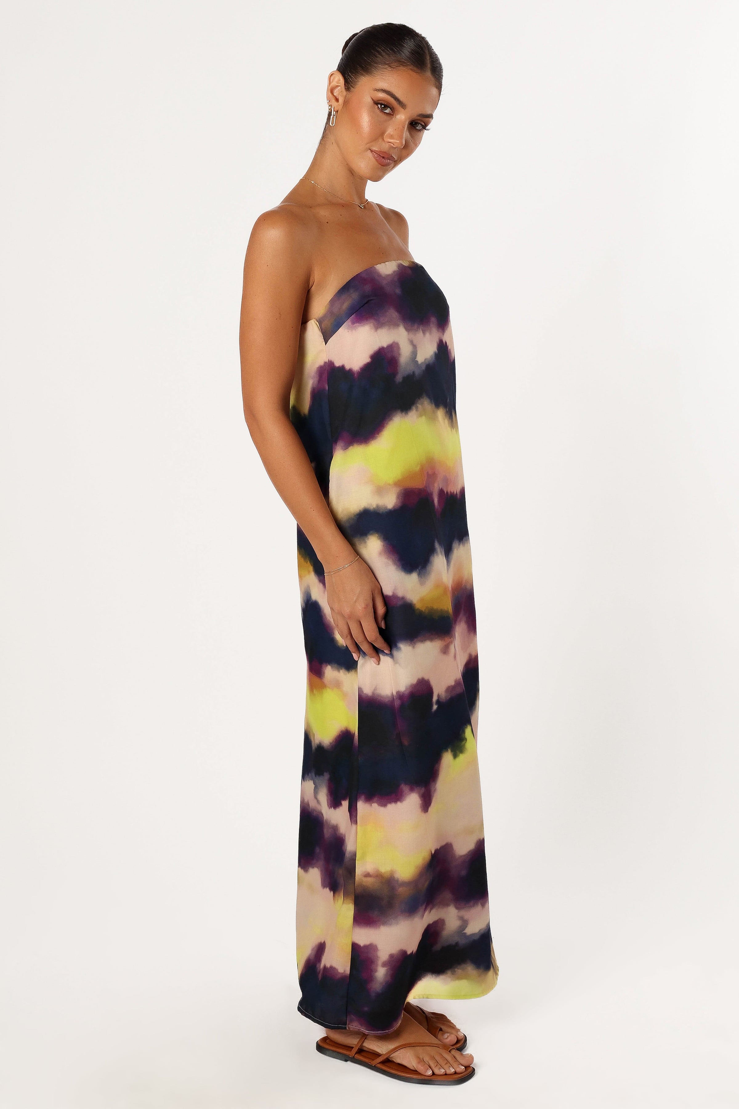 Petal and Pup USA DRESSES Oasis Strapless Maxi Dress - Storm