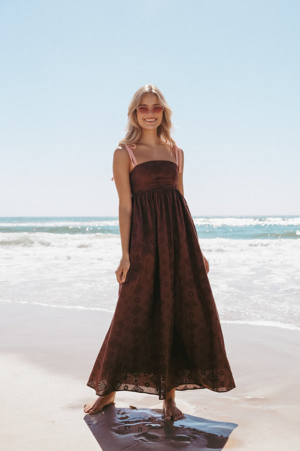 Petal and Pup USA DRESSES Odessa Maxi Dress - Brown