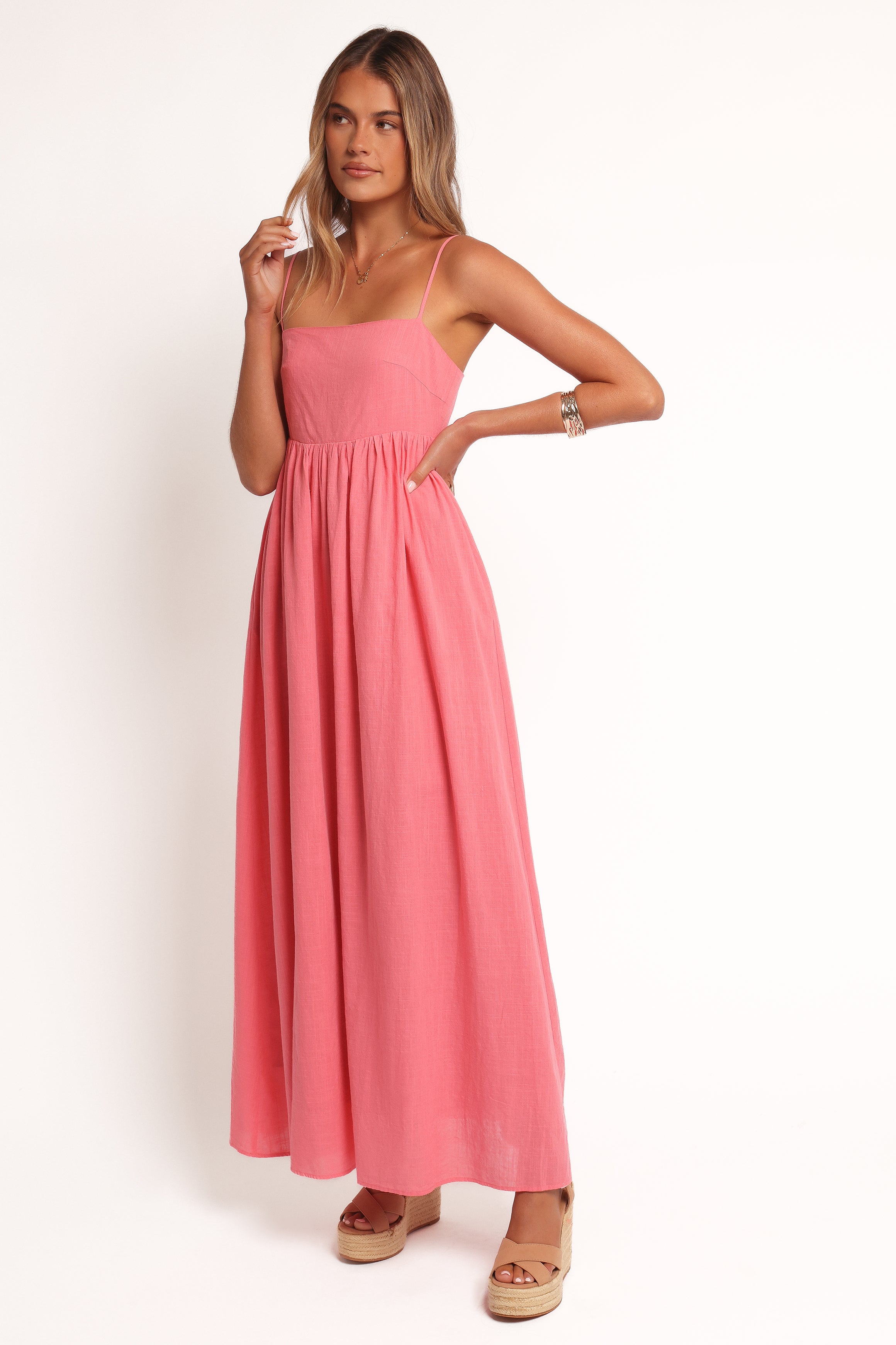 Petal and Pup USA DRESSES Odessa Maxi Dress - Coral