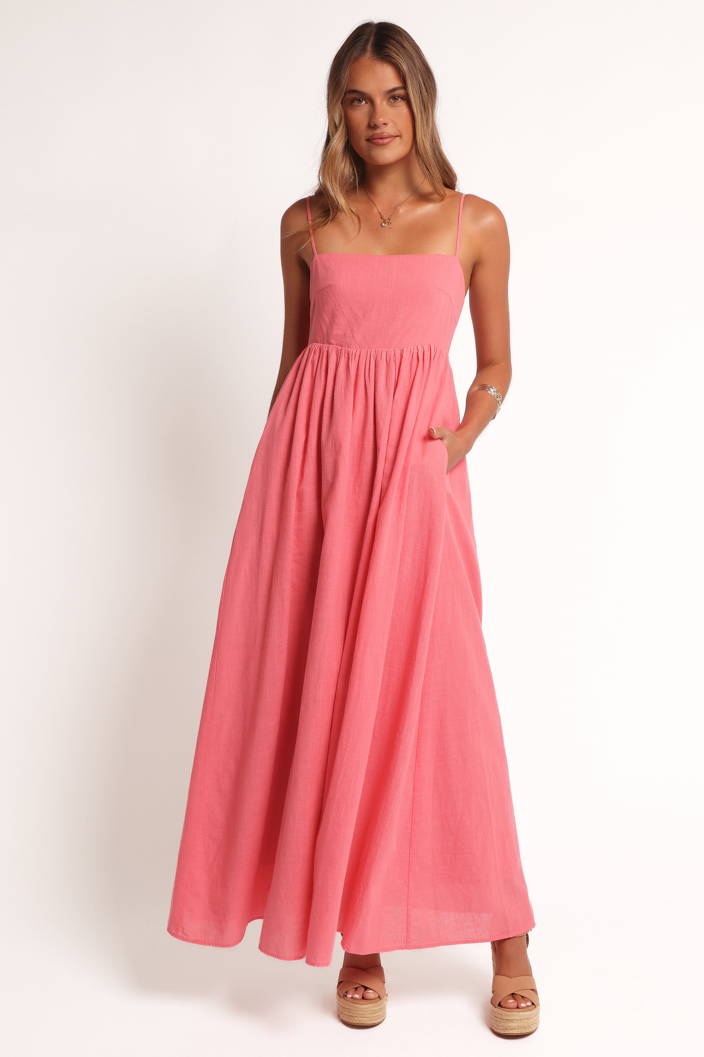 Petal and Pup USA DRESSES Odessa Maxi Dress - Coral