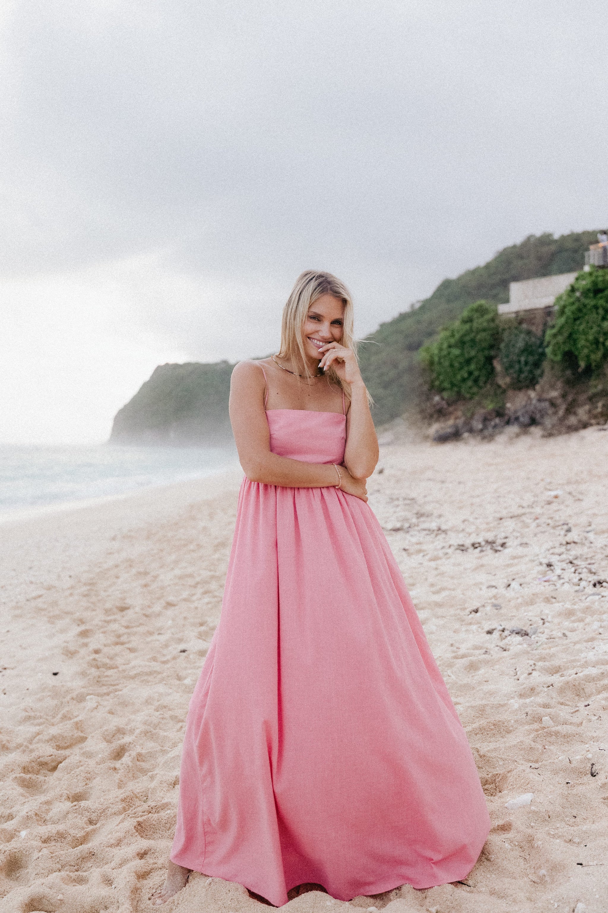pink beach dress Odessa Maxi Dress - Coral
