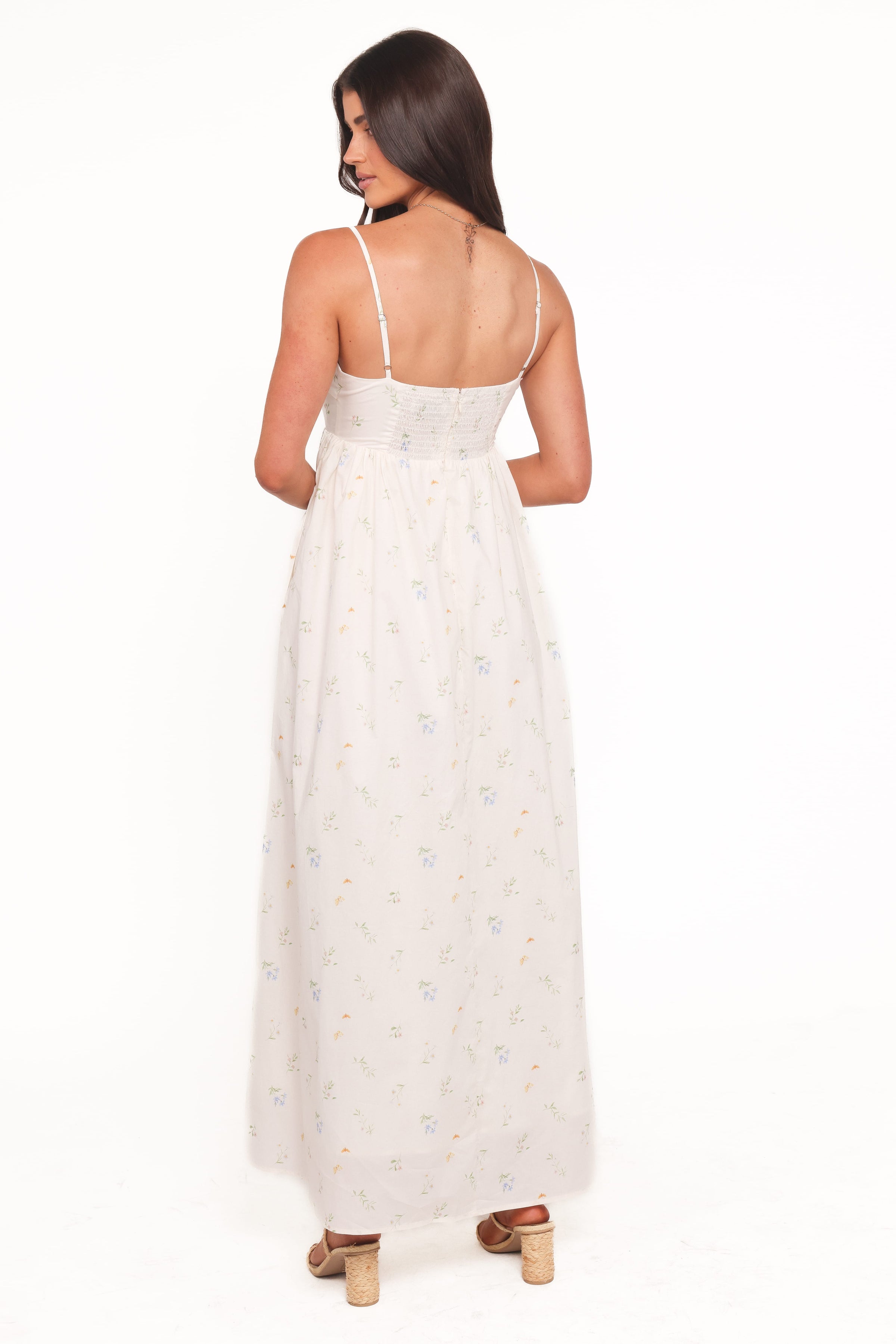 Petal and Pup USA DRESSES Odessa Maxi Dress - White Floral