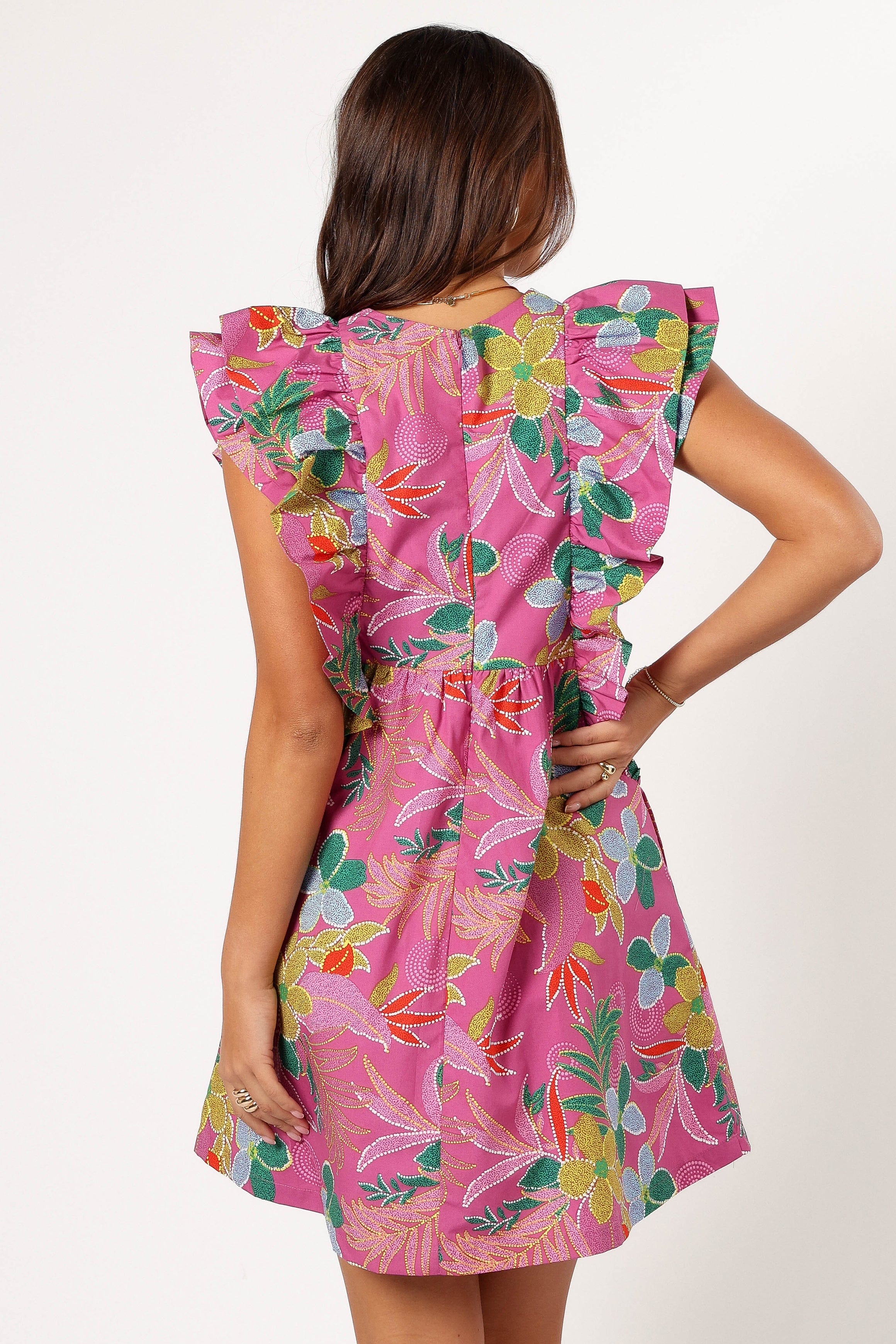 Petal and Pup USA DRESSES Odin Ruffle Mini Dress - Pearly Purple
