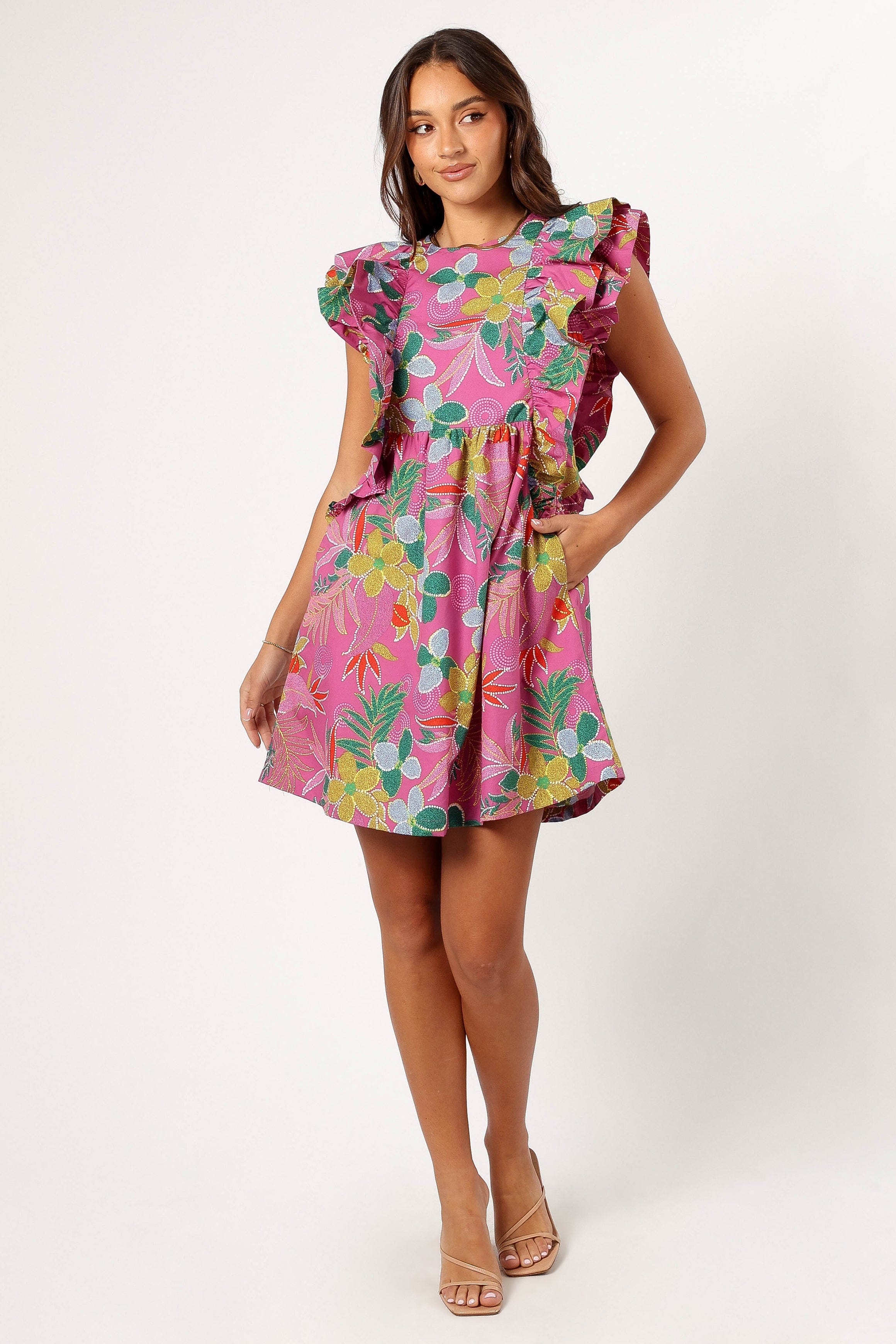 Petal and Pup USA DRESSES Odin Ruffle Mini Dress - Pearly Purple