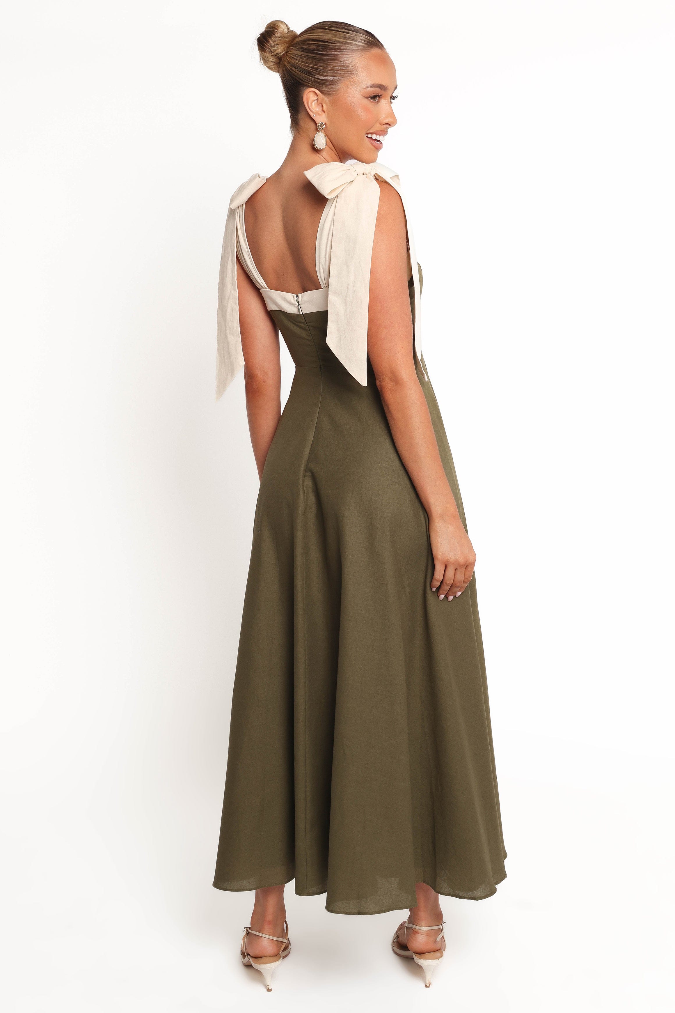 Petal and Pup USA DRESSES Olinda Midi Dress - Olive