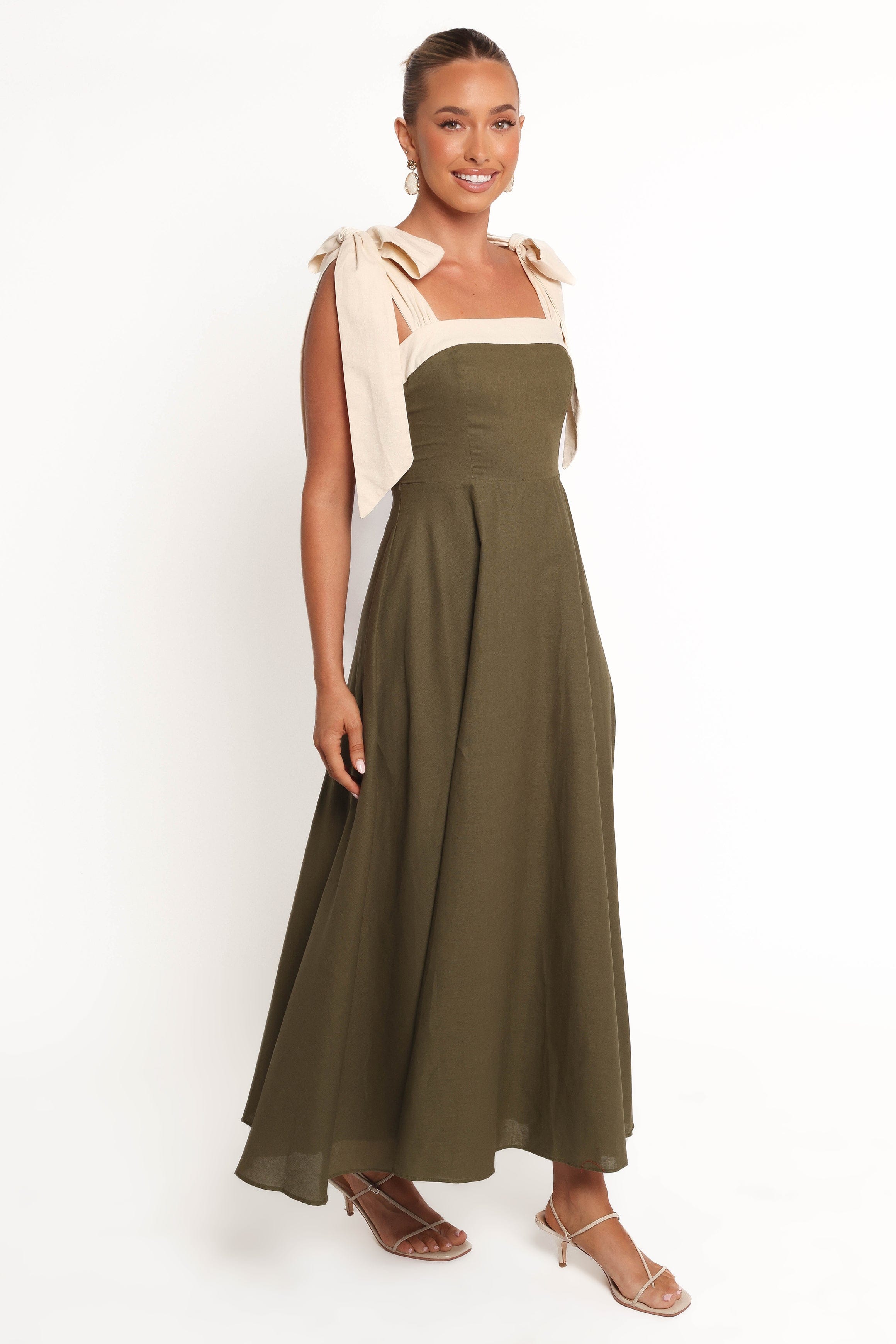 Petal and Pup USA DRESSES Olinda Midi Dress - Olive