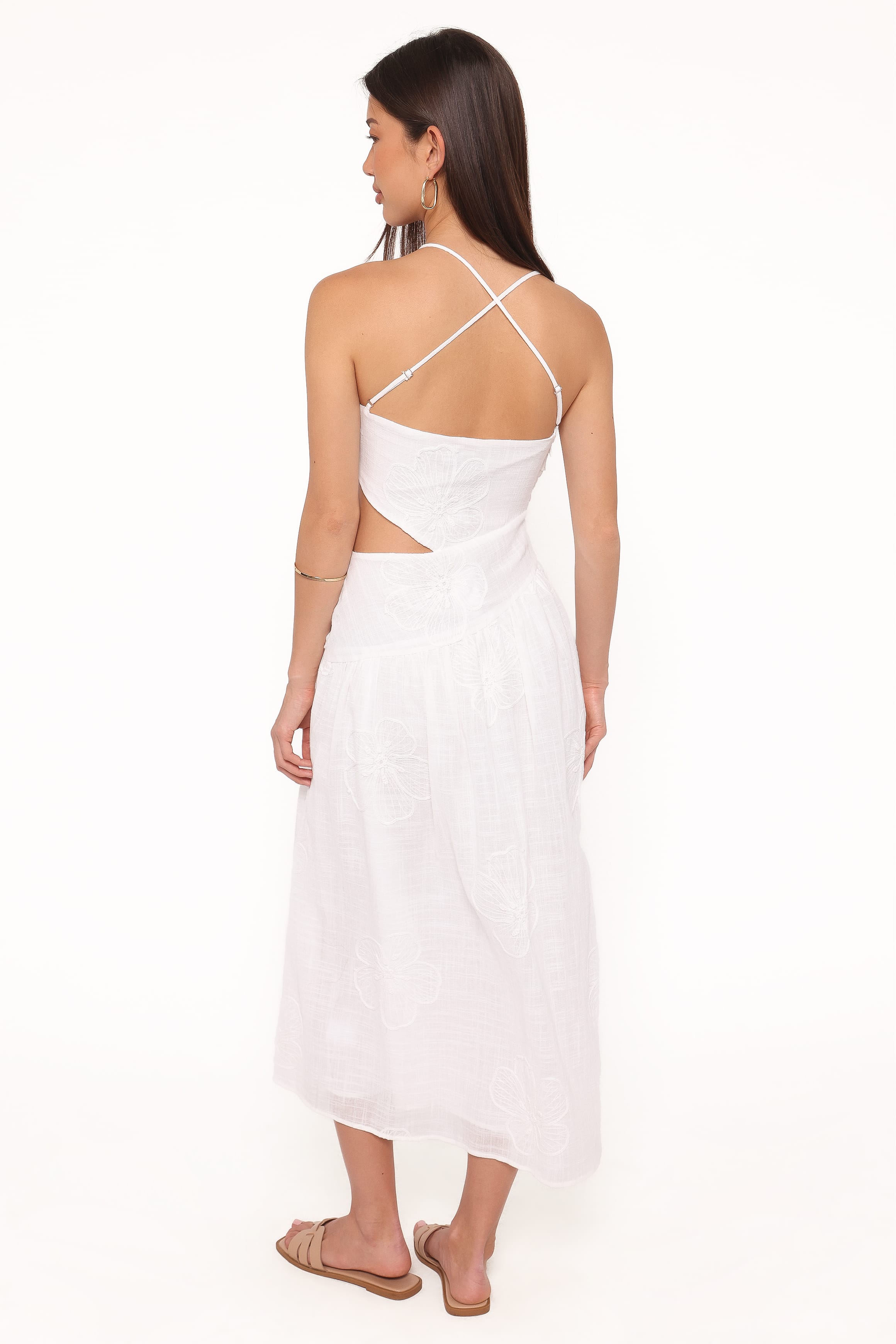 Petal and Pup USA DRESSES Olivea Midi Dress - White