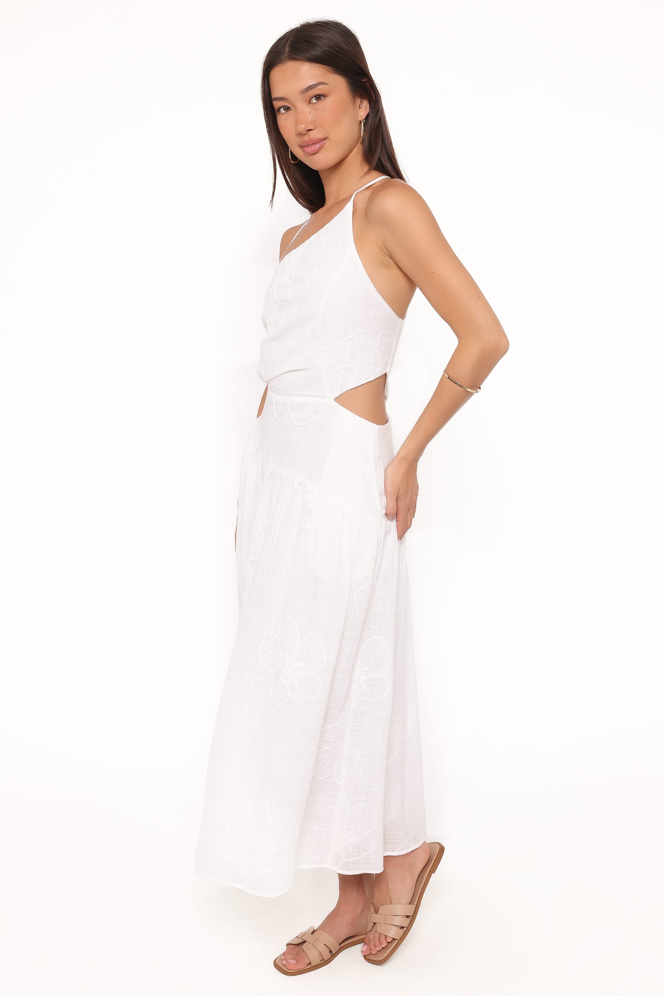 Petal and Pup USA DRESSES Olivea Midi Dress - White